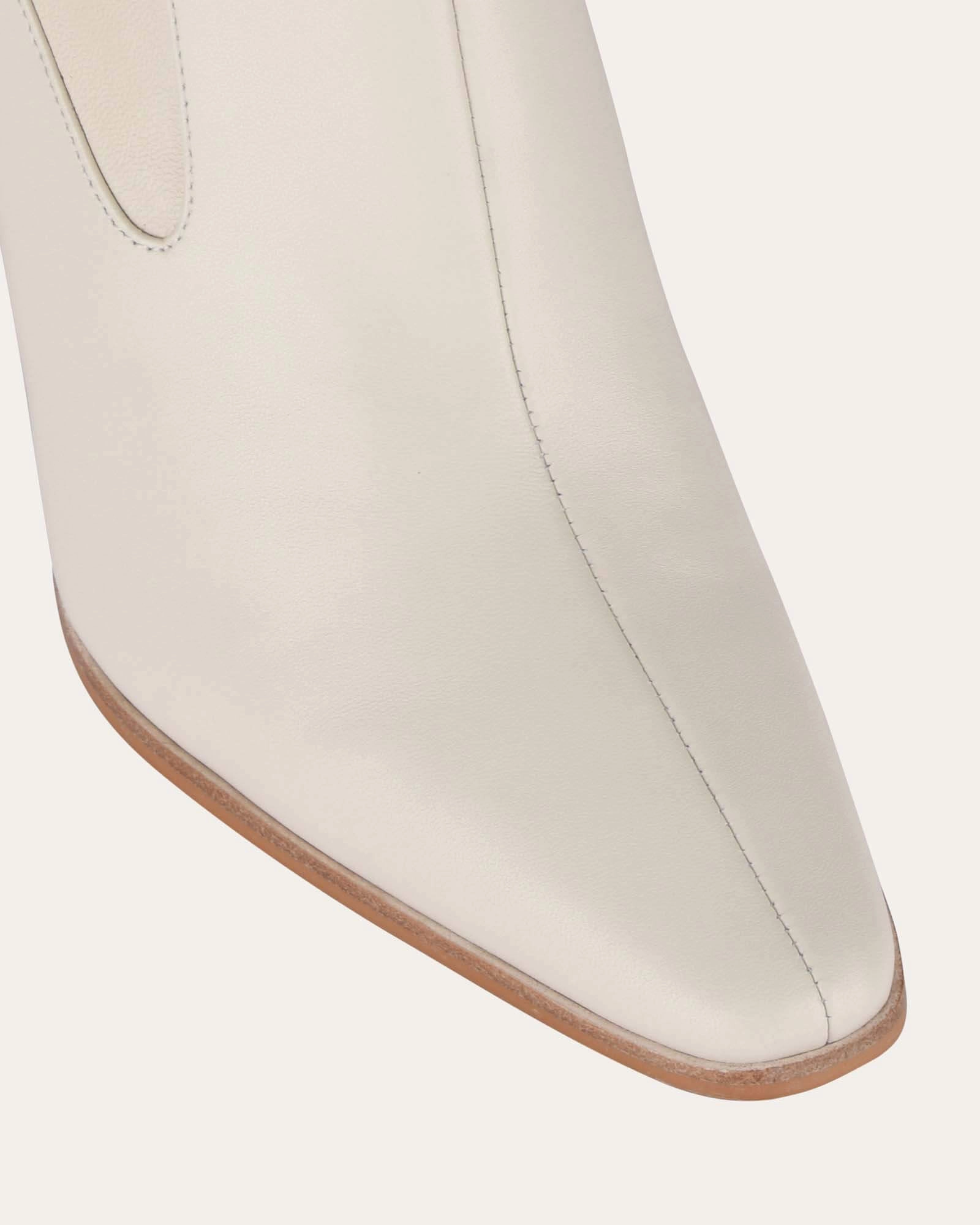 June High Ankle Boots Off White Leather Your Functional Form
