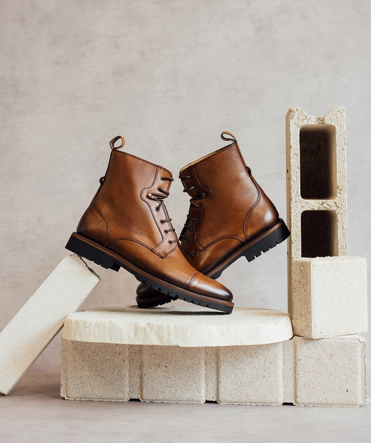 Crafted For Calm Powell Patina Brown Ankle Boots