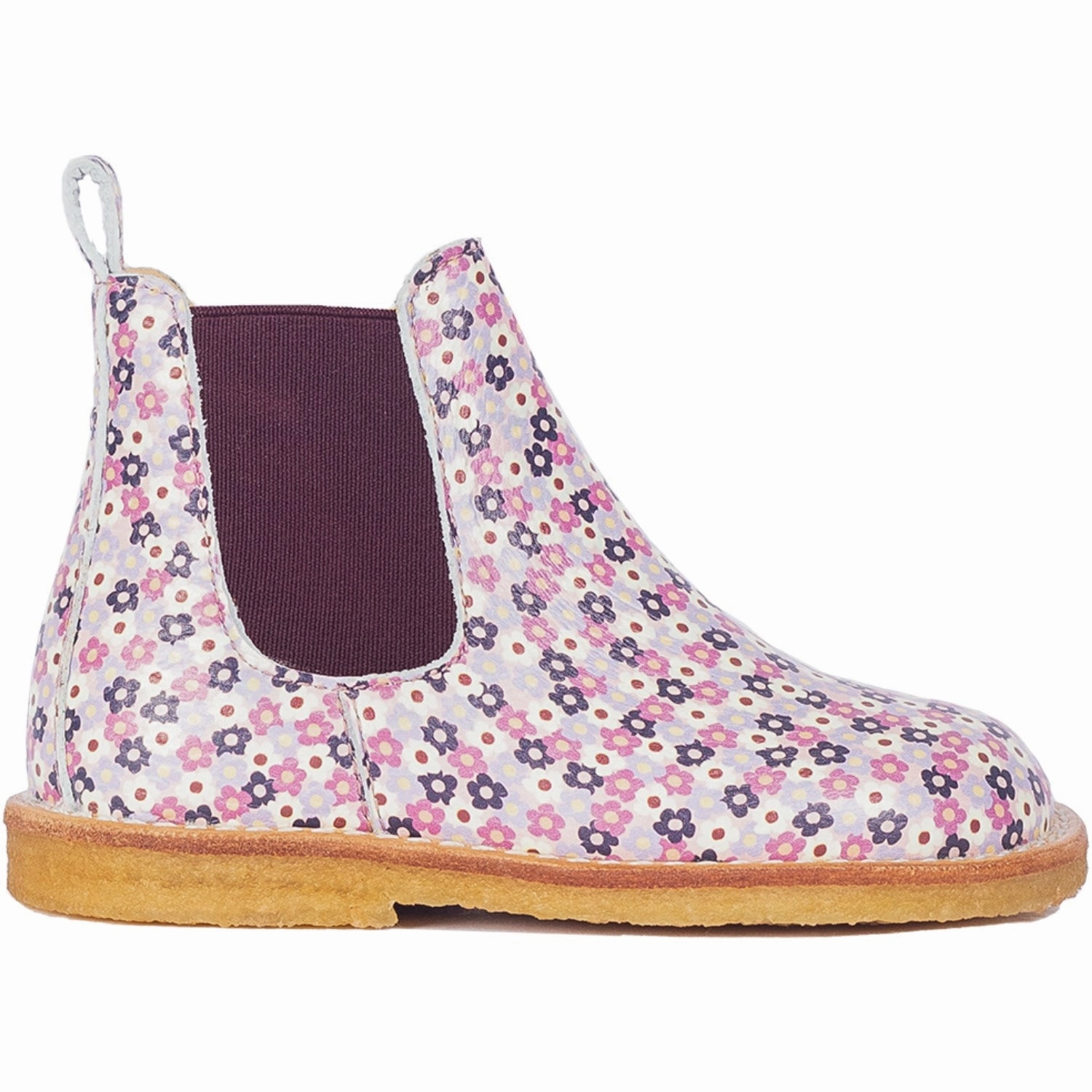 Move-Easy Layers Angulus Heather Flowers/Bordeaux Classic Chelsea Boot With Elastic And Zipper
