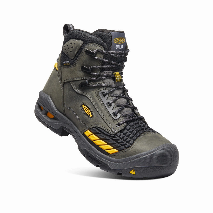 Men'S Troy 6" Waterproof Boot (Carbon Toe)  |  Magnet/Black Urban Layering Clean Dailywear