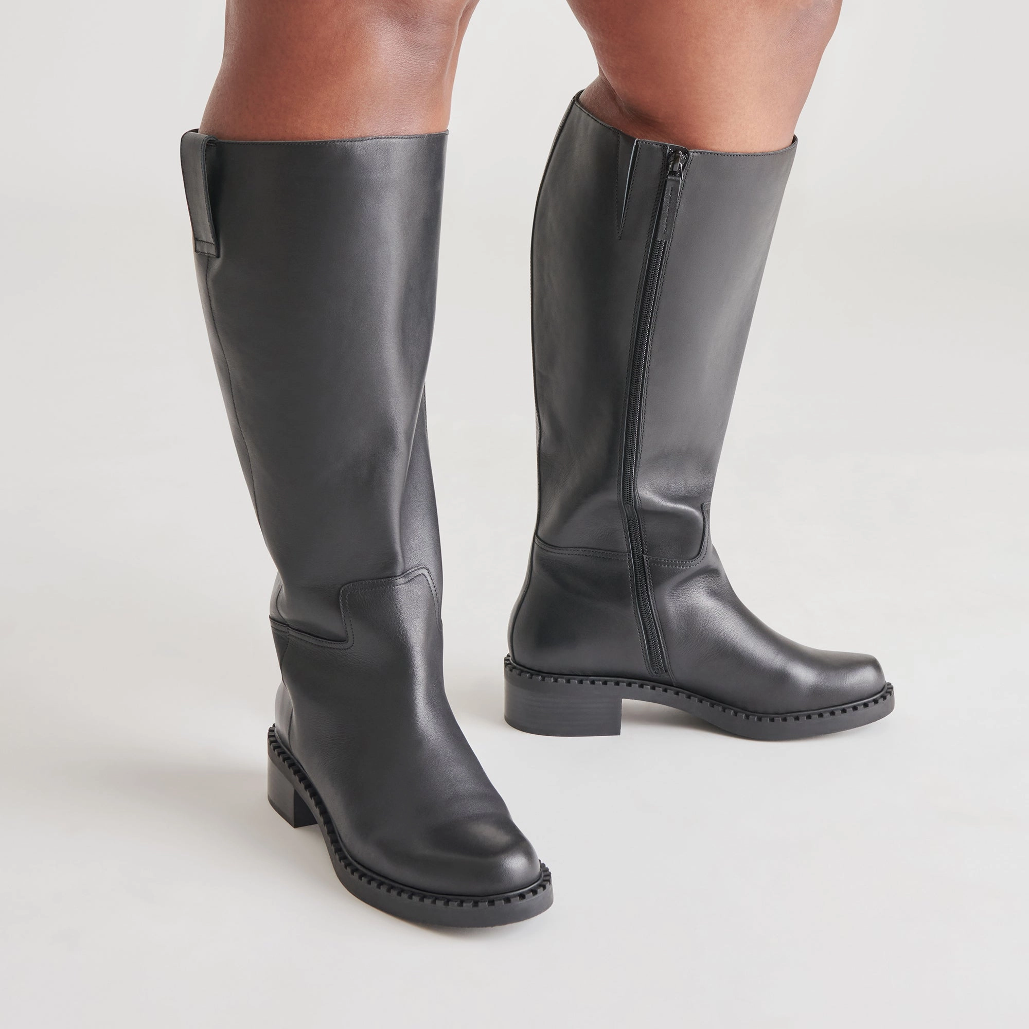 Glory H2O Extra Wide Calf Boots Black Leather Precision-Fit City Uniform
