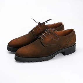 Derby Simple Shoe Mto - Espresso Patina On Suede Go With Flow