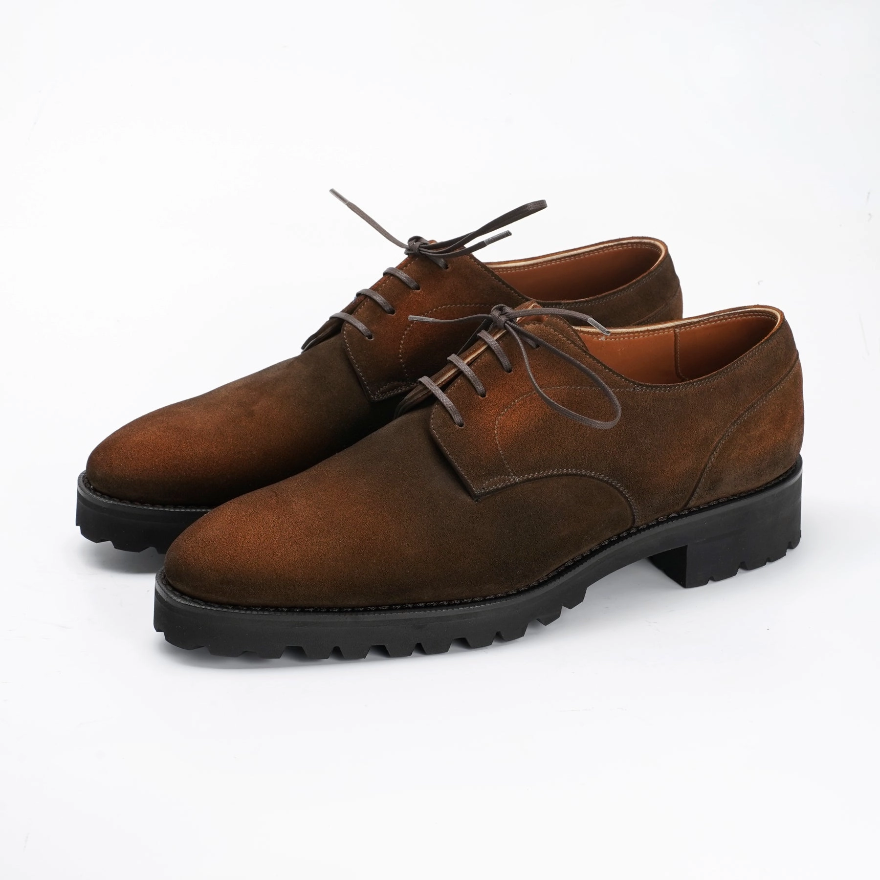Derby Simple Shoe Mto - Espresso Patina On Suede Go With Flow