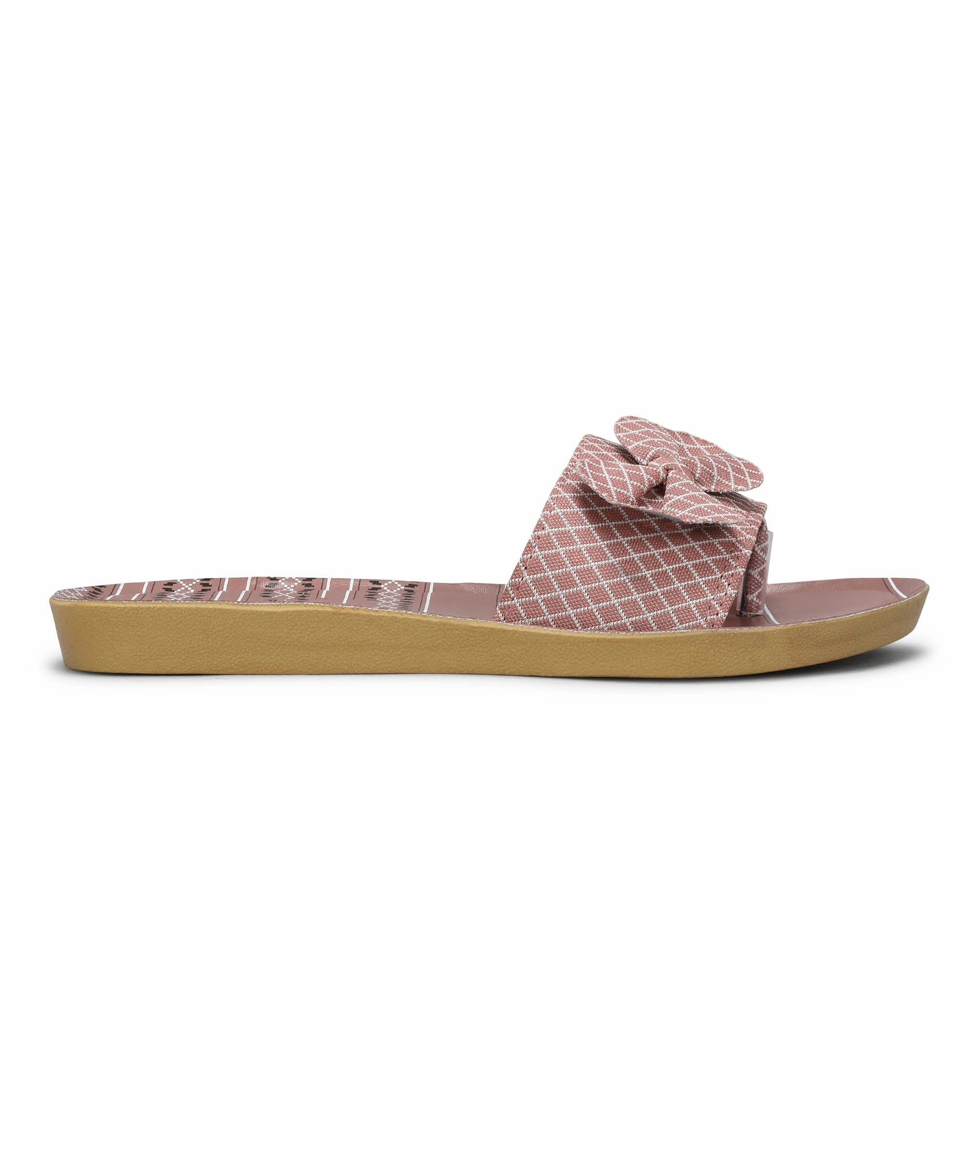 Paragon Puk7025L Womens Pink-Grey Sliders With Cushioned Sole For Everyday Use Smart Function