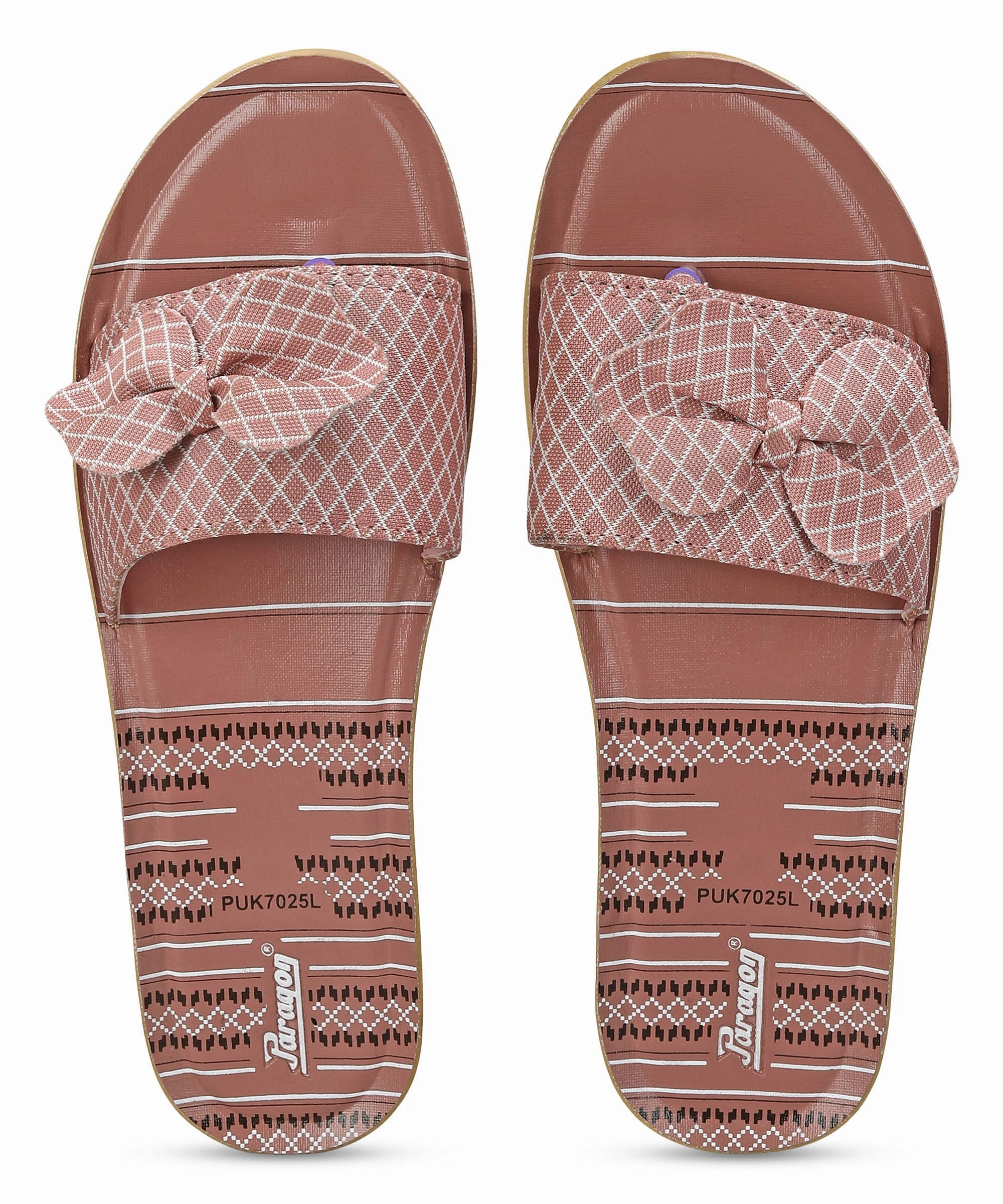 Paragon Puk7025L Womens Pink-Grey Sliders With Cushioned Sole For Everyday Use Cool Fitwear Urban Optimized