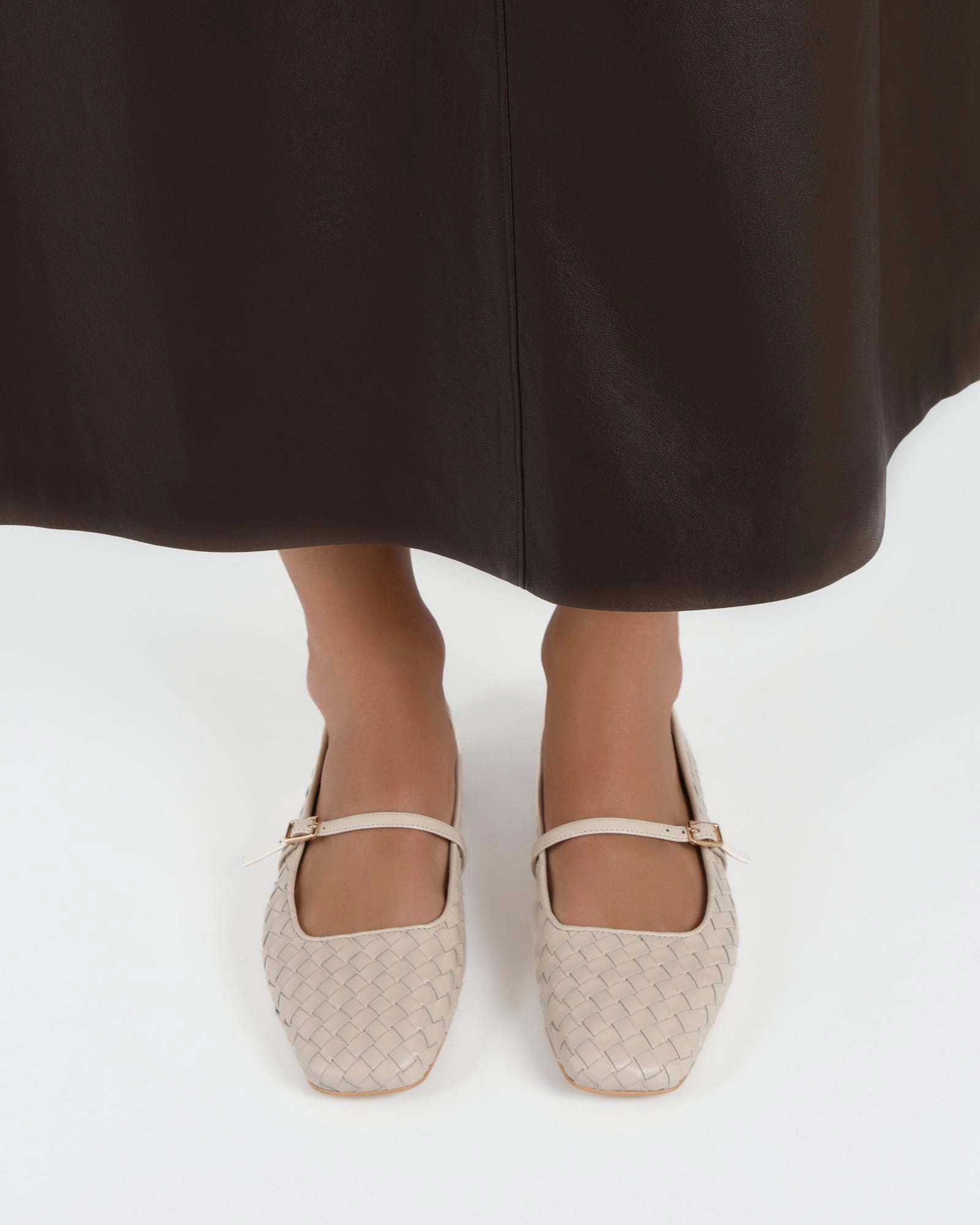 Sailor Ballet Flats Off White Leather Balance Meets Style Crafted Silhouette
