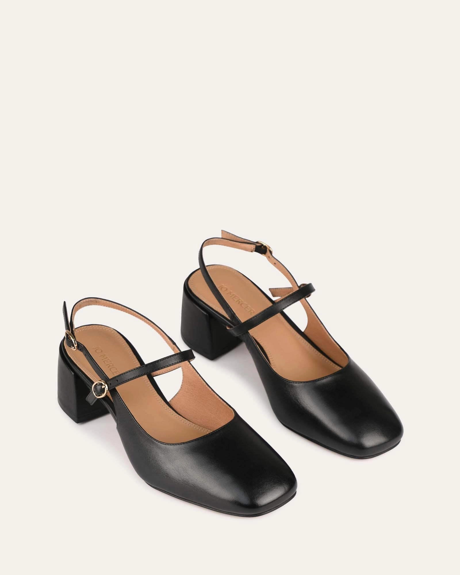 Jenna Low Heels Black Leather Go-To Gear