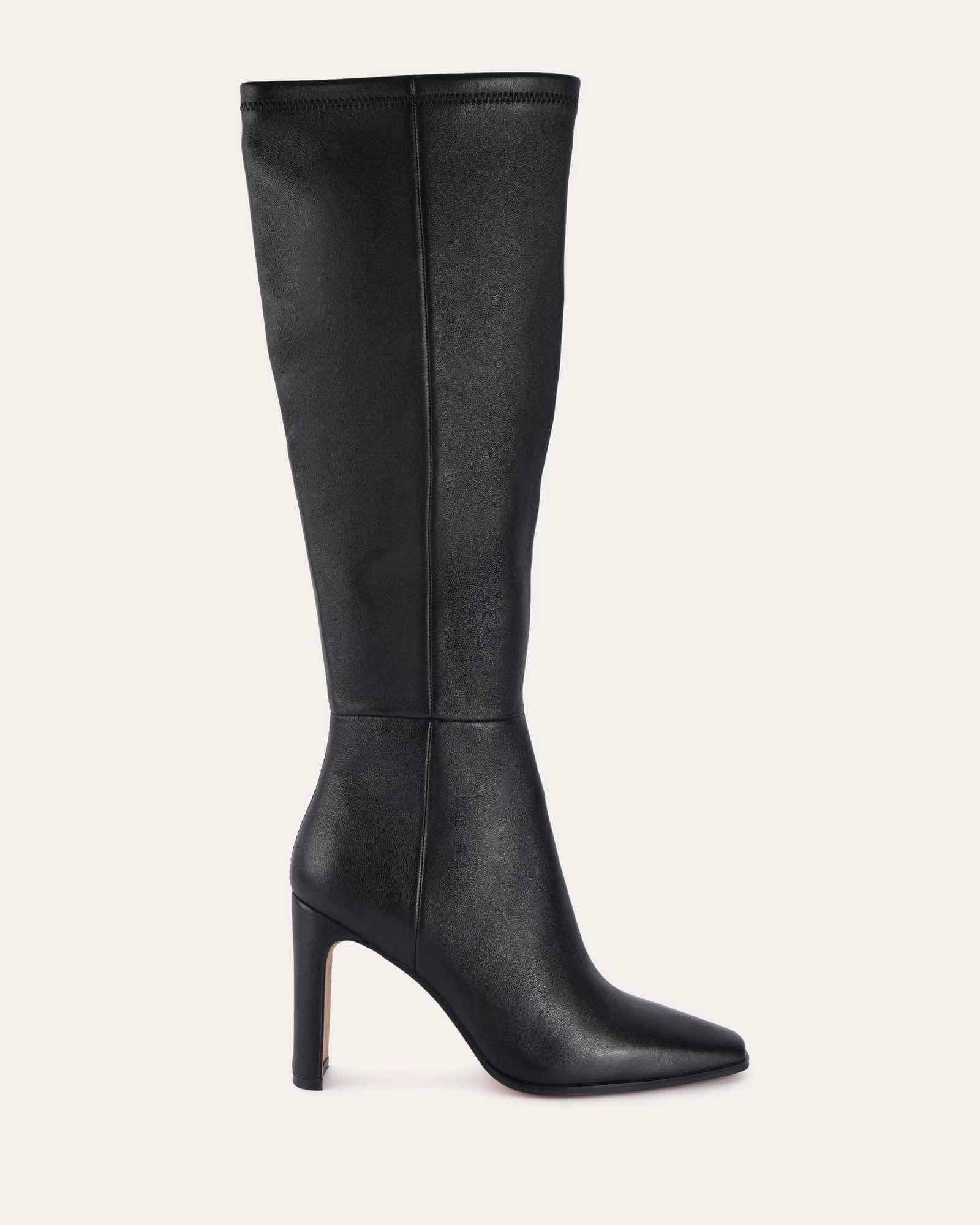 Jolene Knee Boots Black Leather Timeless Motionwear