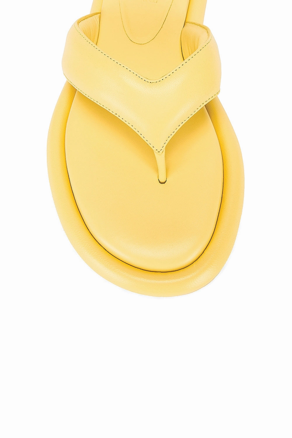 Gia 5 Leather Thong Sandal In Butter Yellow Purpose Fit Live Light