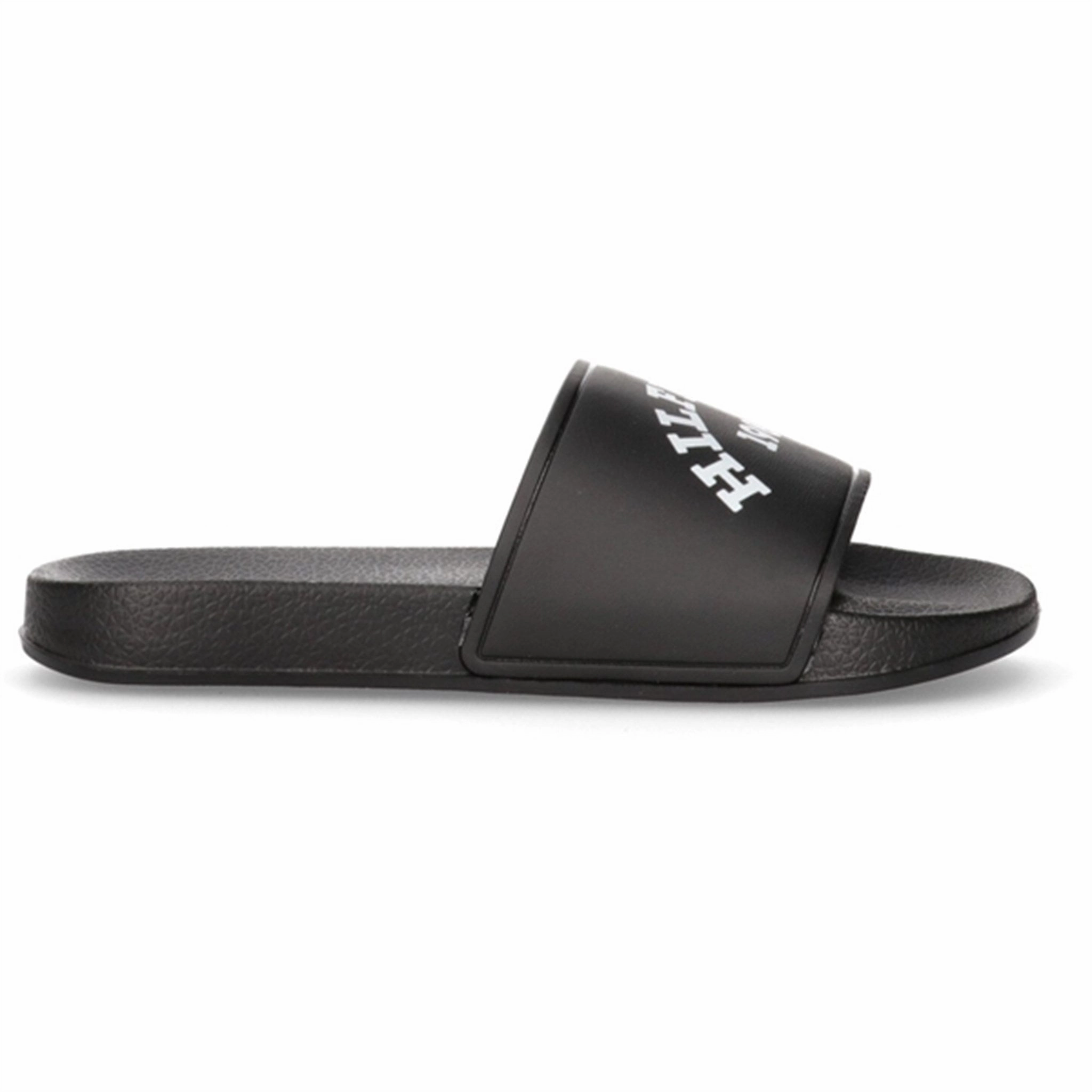 Tommy Hilfiger Logo Pool Slide Black Structured Freedom