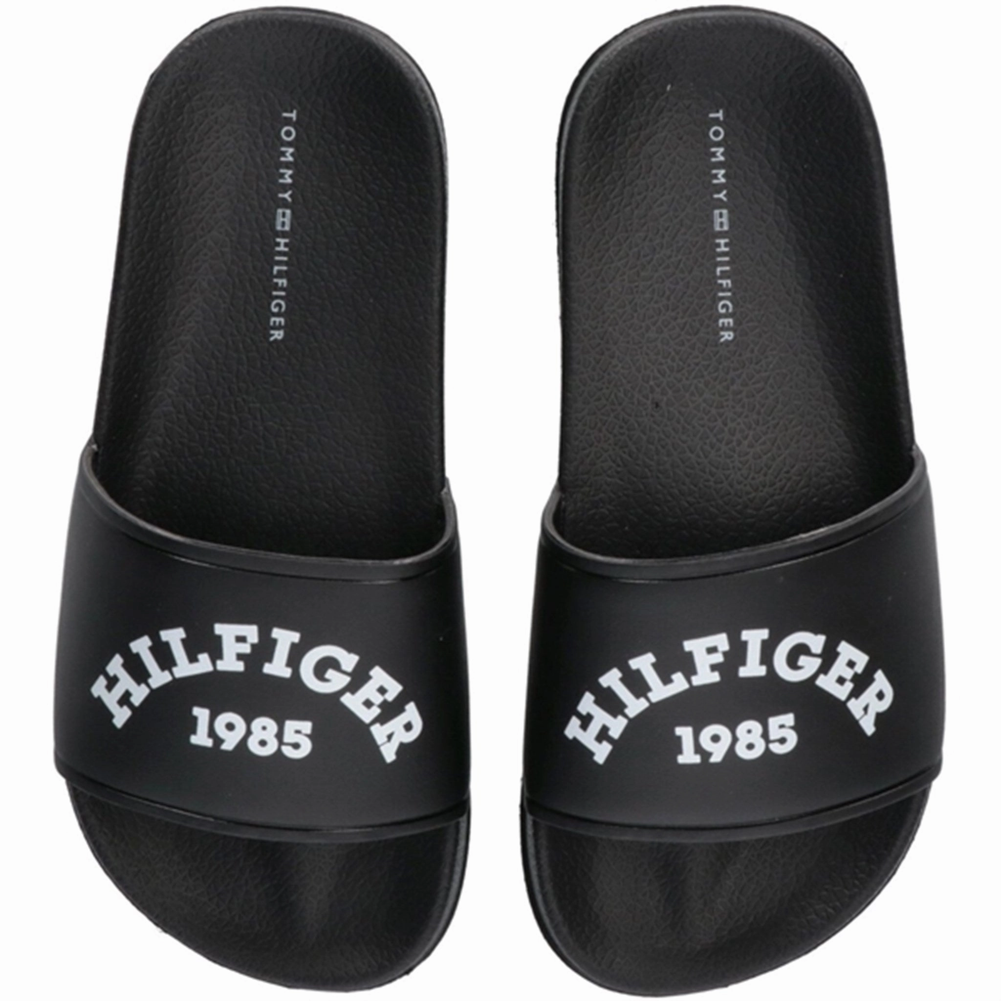 Tommy Hilfiger Logo Pool Slide Black Lifestyle Engineered