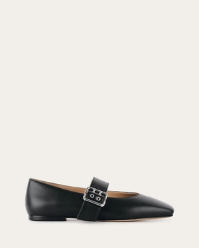 Streamlined Mobility Sarah Casual Flats Black Leather