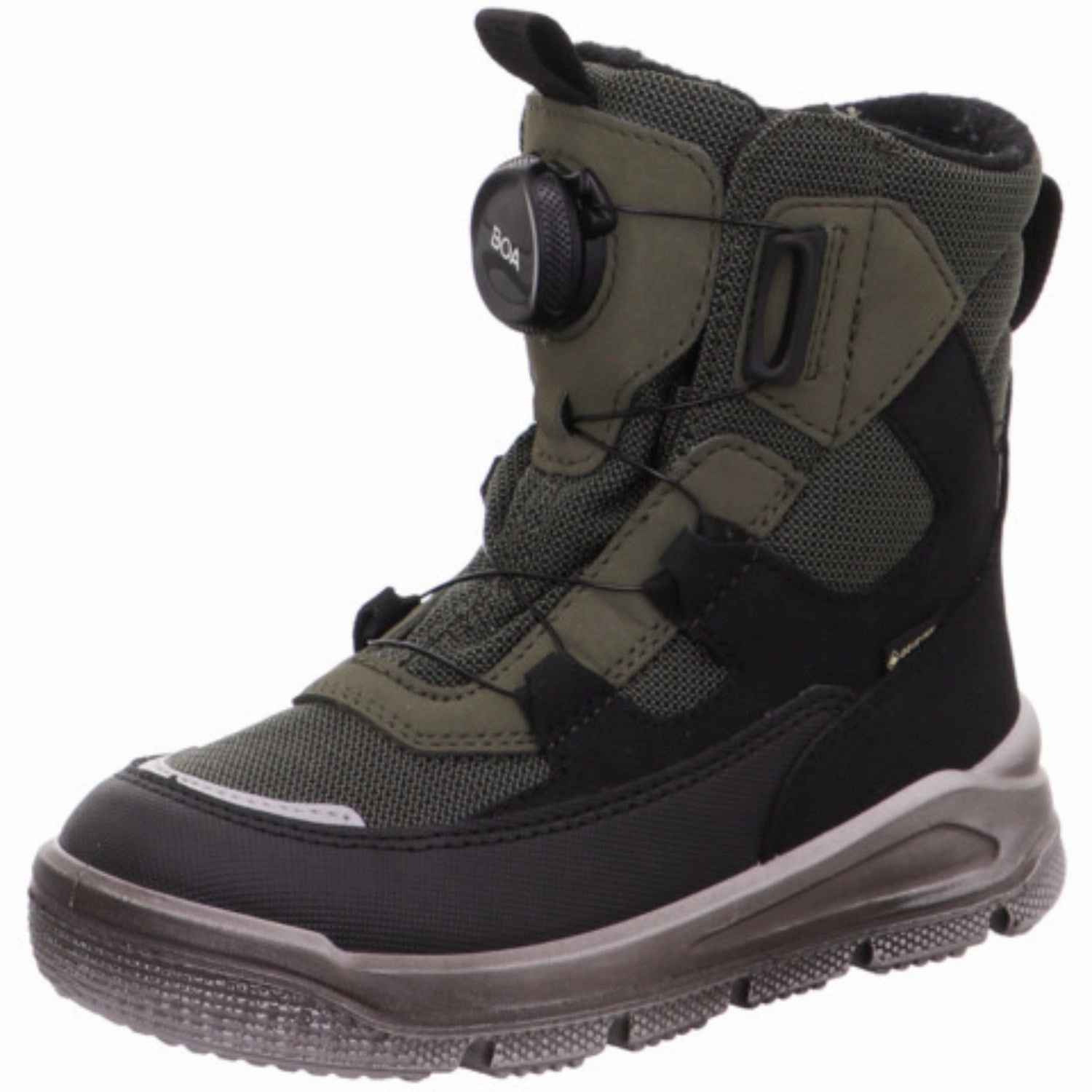 Rhythm Inspired All-Weather Vibe Superfit Black/Green Mars Boots With Warm Lining