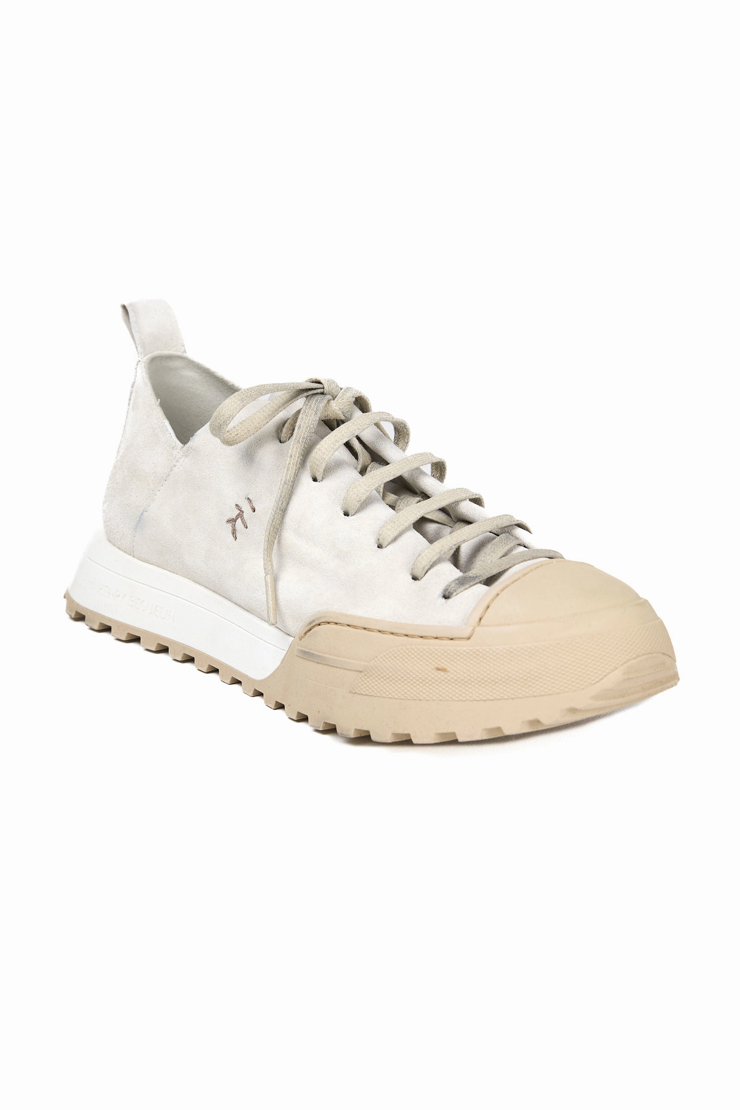 Everyday Ease Camoscio Leather Sneaker In Vintage Gesso
