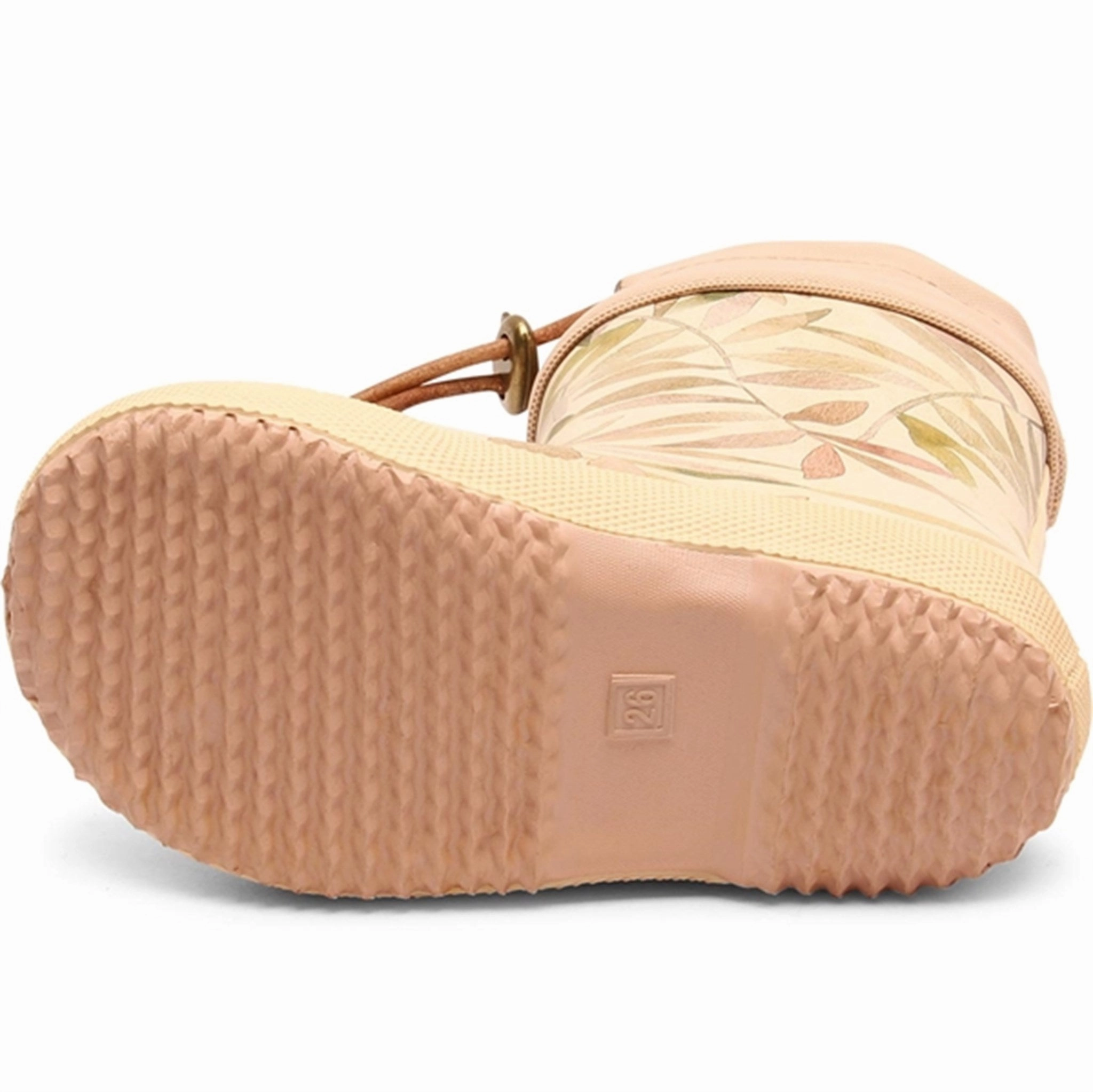 Rhythmic Fit Understated Cool Bisgaard Rubber Boots Thermo Beige Leaves