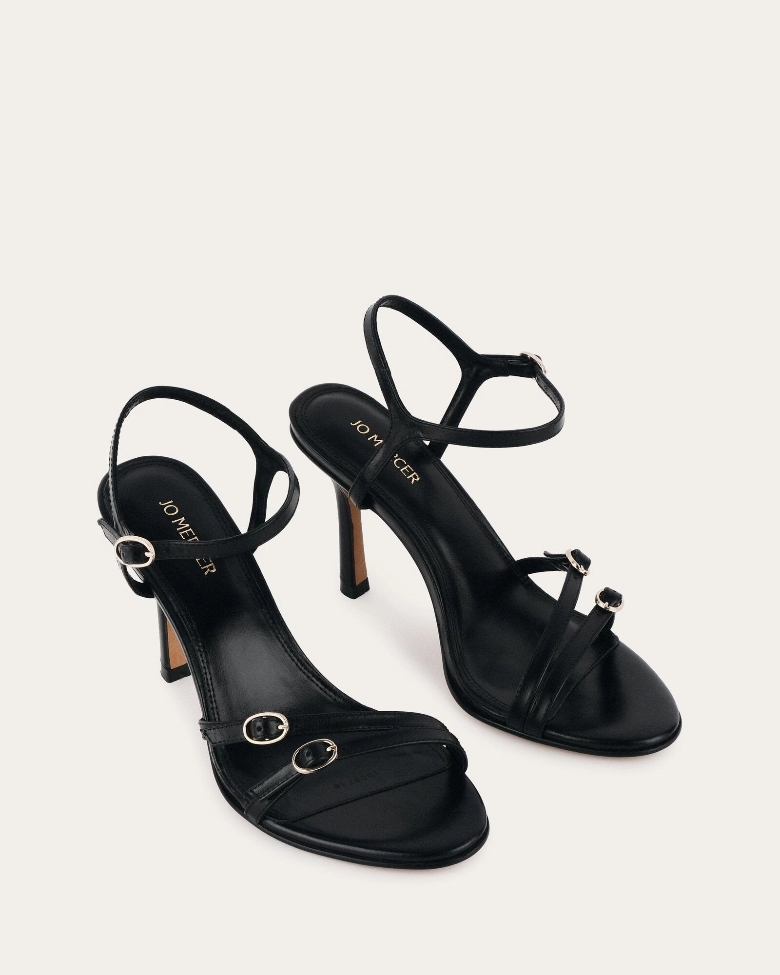 Romy High Heels Black Leather Comfort In Layers