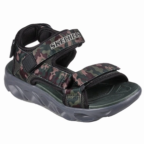 Skechers S-Lights Hypno-Splash Sneakers Sun Breaks Black Olive Ultra-Clean Style Next-Level Casual