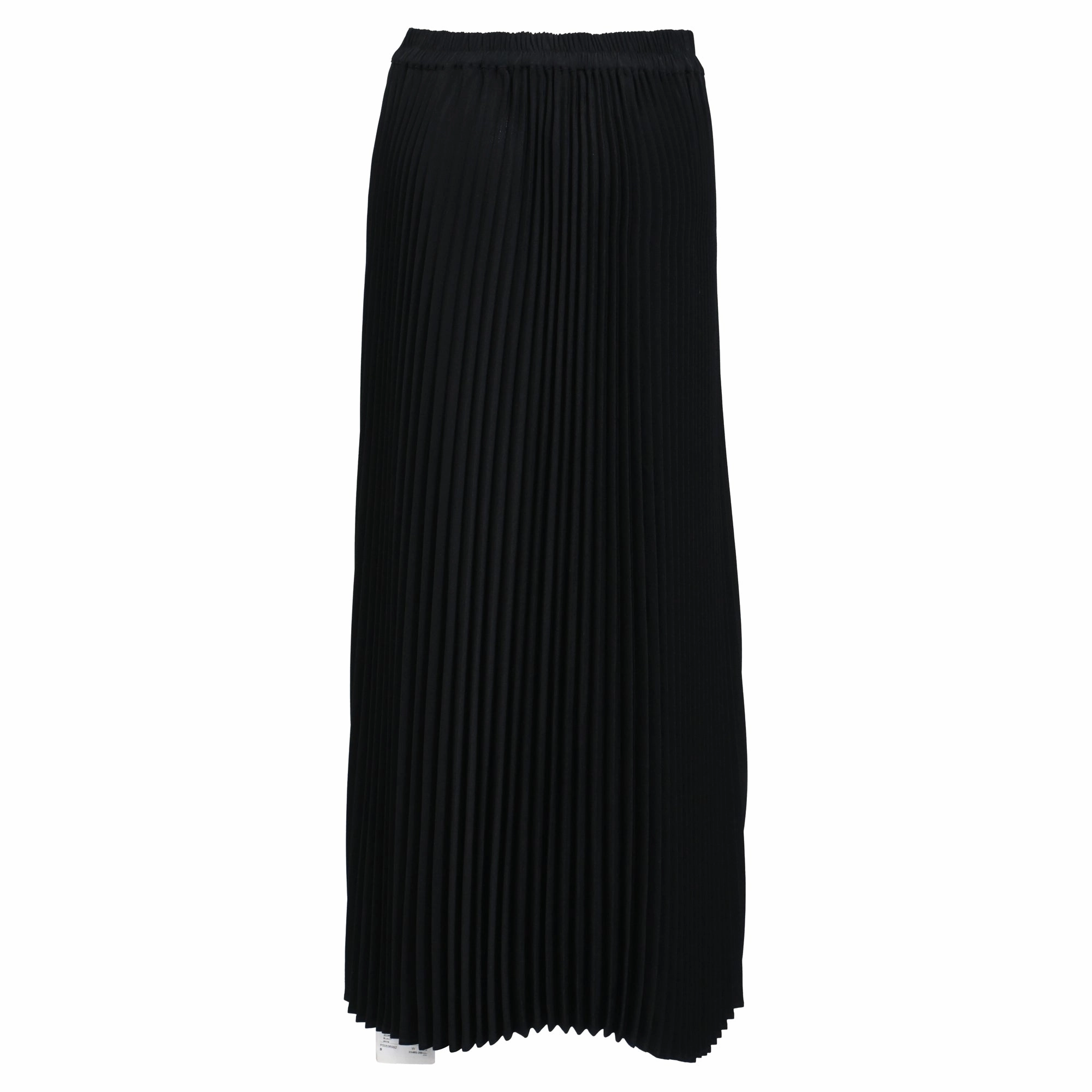CO Pleated Midi Skirt in Black Polyester