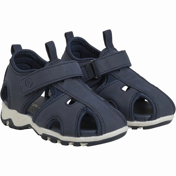 Color Kids Baby Sandals With Velcro Strap Total Eclipse Streamline-Ready Expressive Minimal