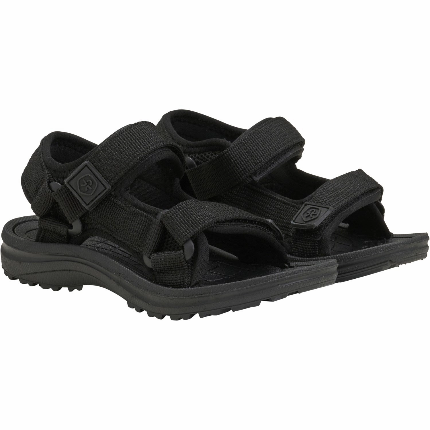 Color Kids Black Colorblock Sandals W. Velcro Active Living