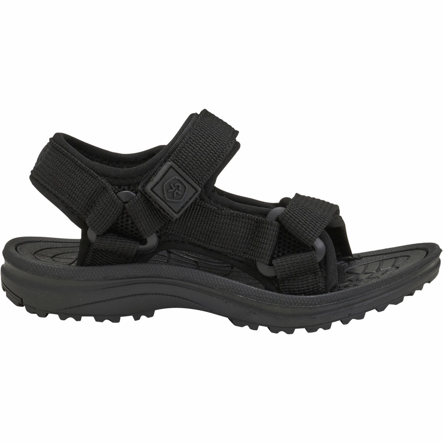 Color Kids Black Colorblock Sandals W. Velcro Effortless Gear