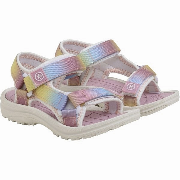 City-Flex Color Kids Sandals With Velcro Foxglove
