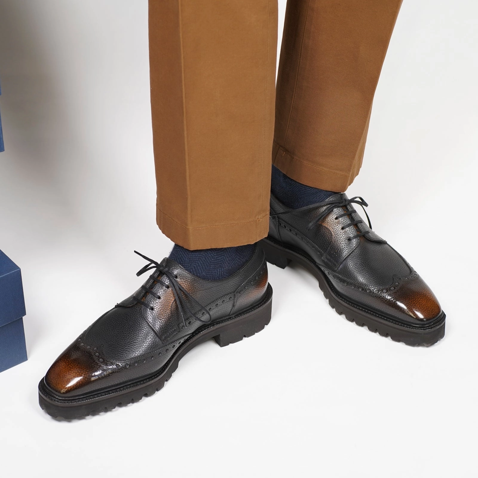 Coltrane Wingtip Balmoral Derby - Espresso Patina Coolly Crafted City State