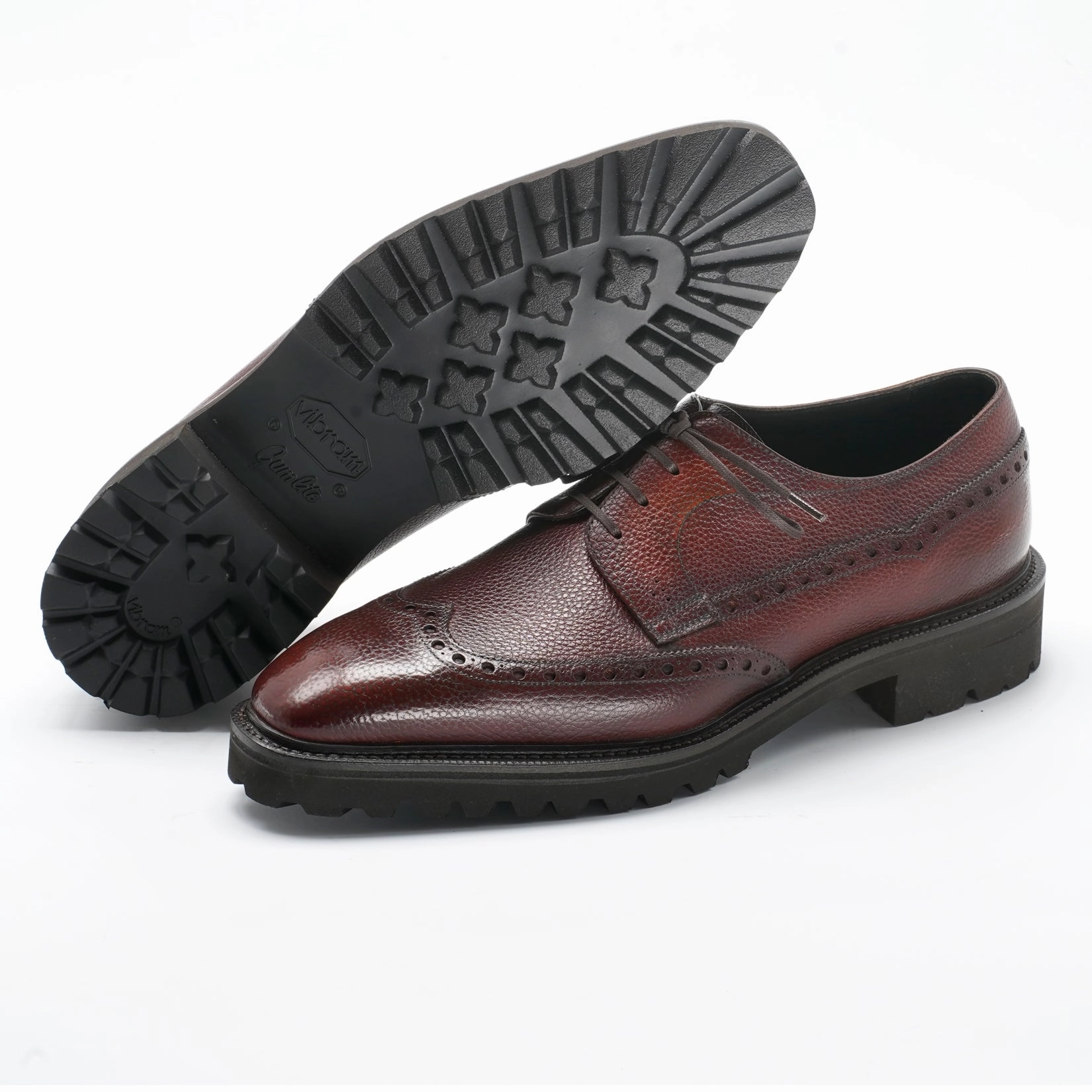 Coltrane Wingtip Balmoral Derby - Marron Mediterraneo Subtle Impact