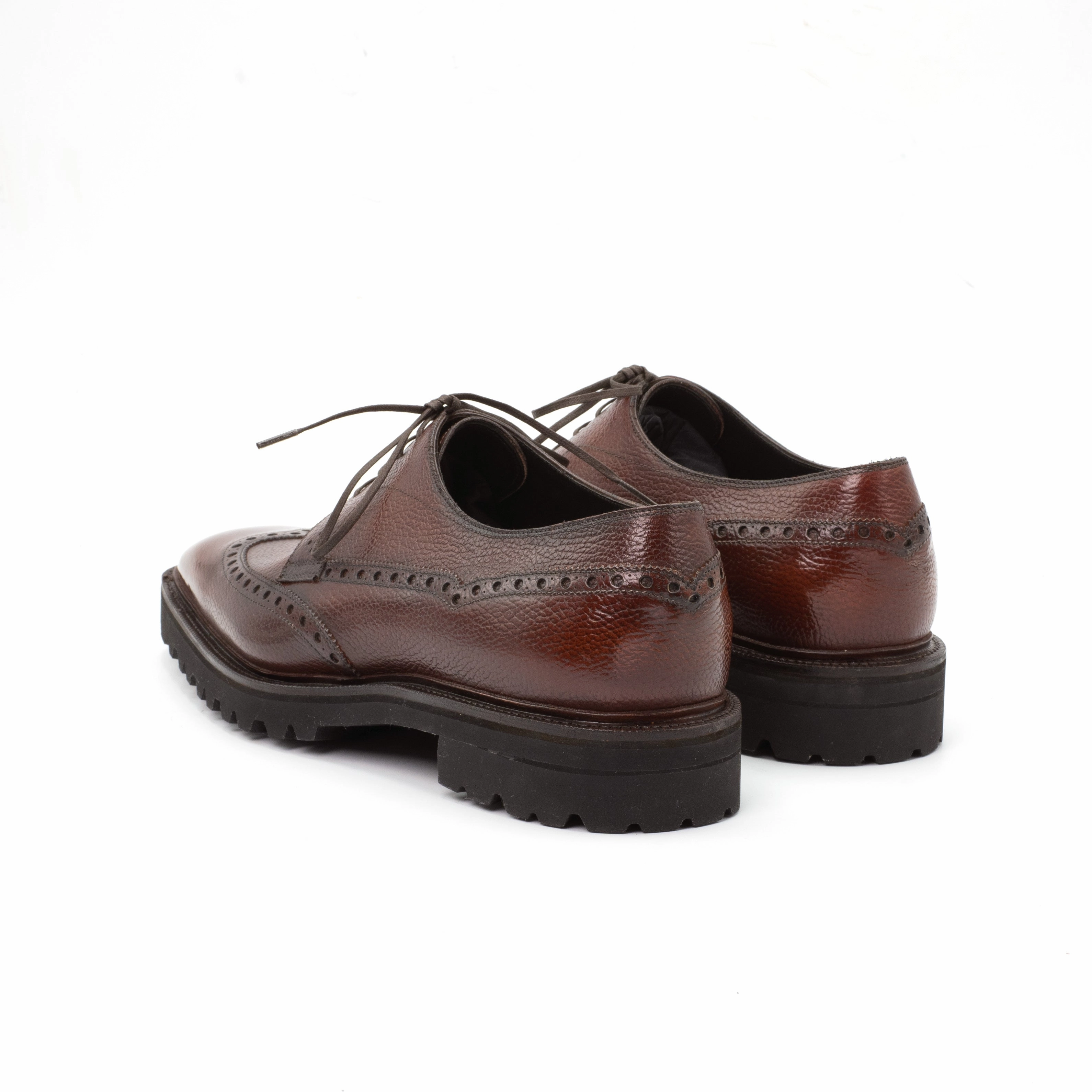 Modern Motion Made To Flex Coltrane Wingtip Balmoral Derby Mto - 3D Mahogany