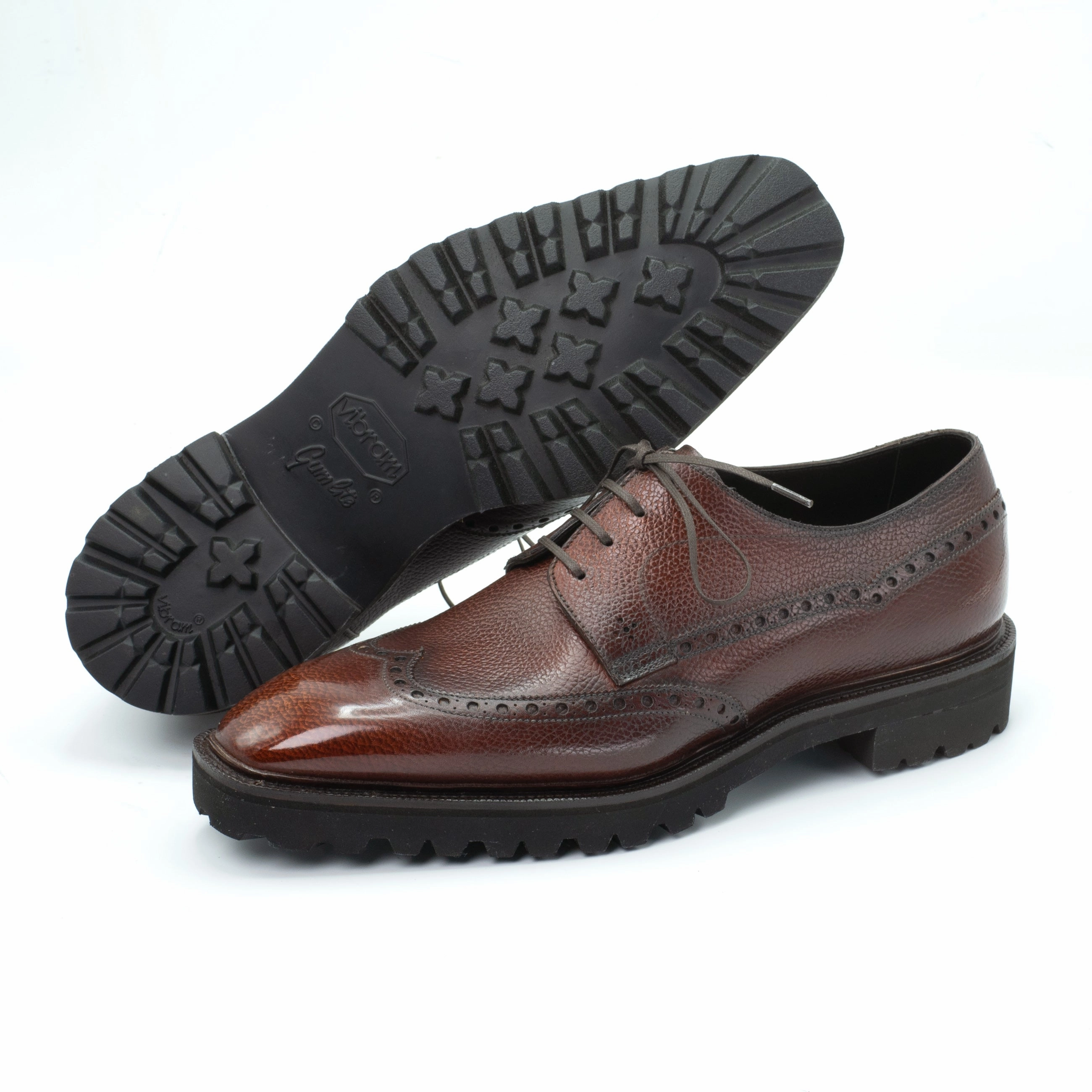 Urban Flowwear Chill-Crafted Coltrane Wingtip Balmoral Derby Mto - 3D Mahogany