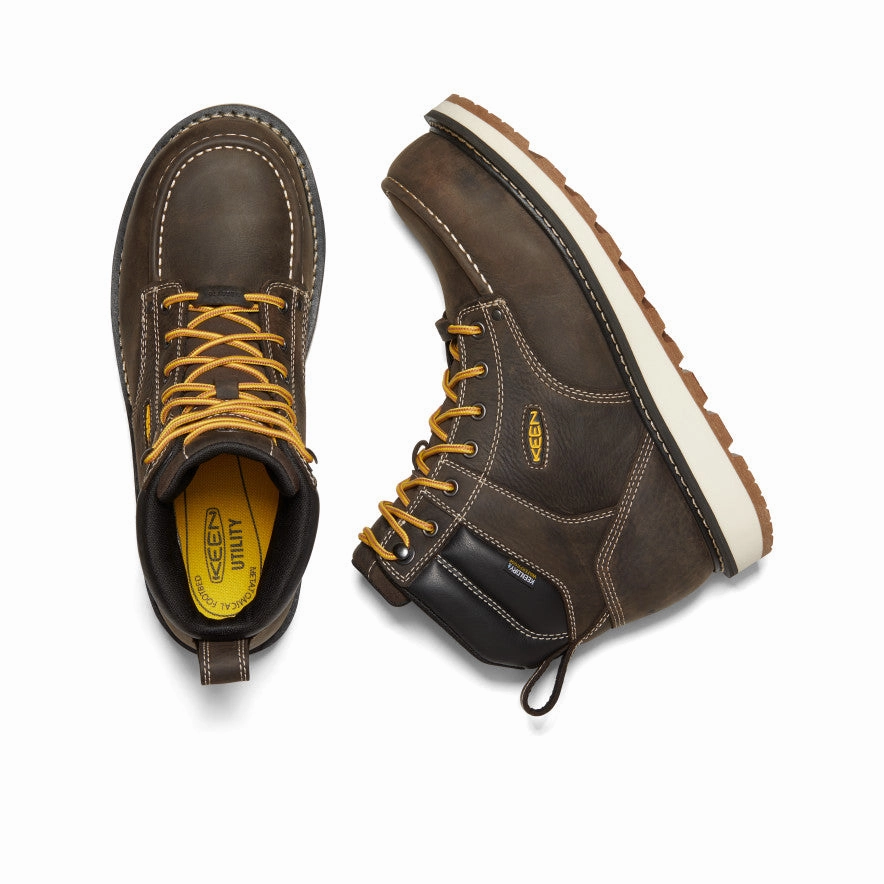 Men'S Cincinnati 6" Waterproof Boot (Carbon Toe)  |  Dark Chocolate/Sandshell Street Form Designed For Days