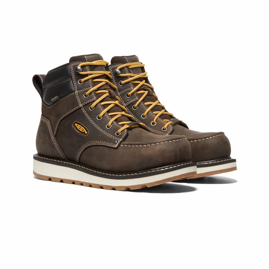 Men'S Cincinnati 6" Waterproof Boot (Carbon Toe)  |  Dark Chocolate/Sandshell Light-Living Clarity In Motion