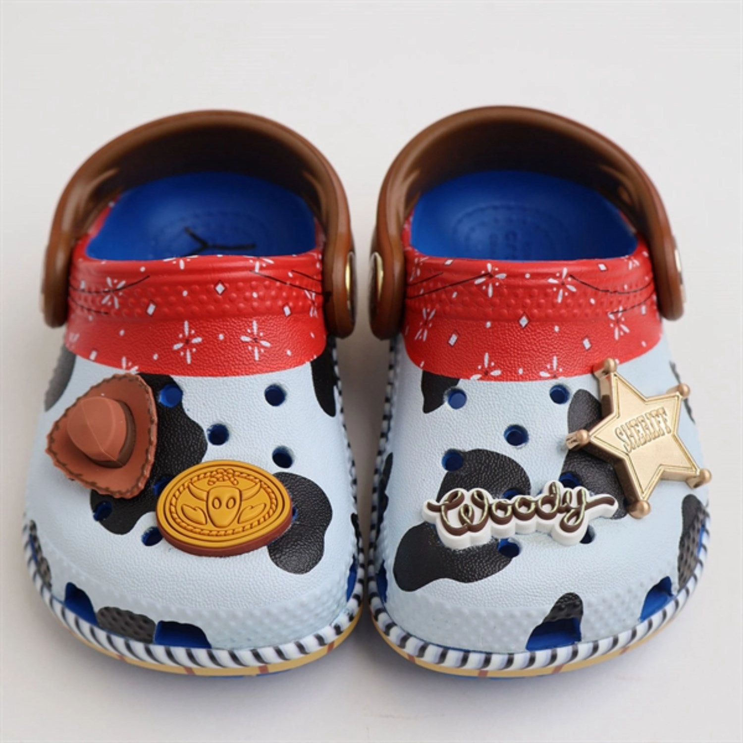 Future In Motion Built For Pace Crocs Toy Story Woody Classic Clog Blue Jean