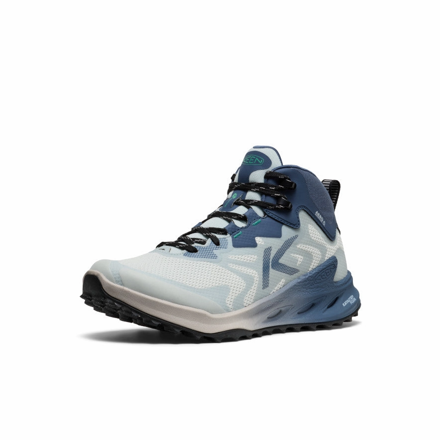 Calm In Motionwear Women'S Zionic Nxt Waterproof Hiking Boot  |  Ballad Blue/Winter Green