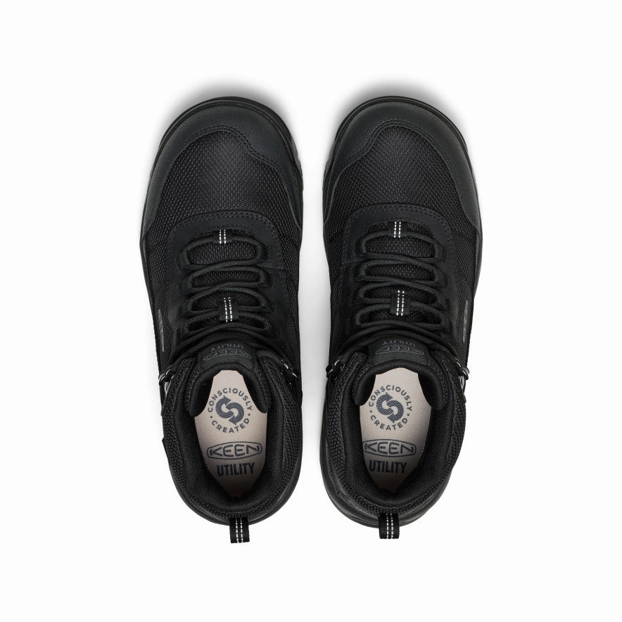 Men'S Skokie Waterproof Work Boot (Soft Toe)  |  Black/Black Structured Motion
