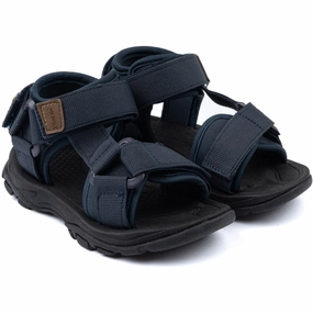 Pom Pom Navy Trecking Sandal Velcro Gear For Now Bold Minimal