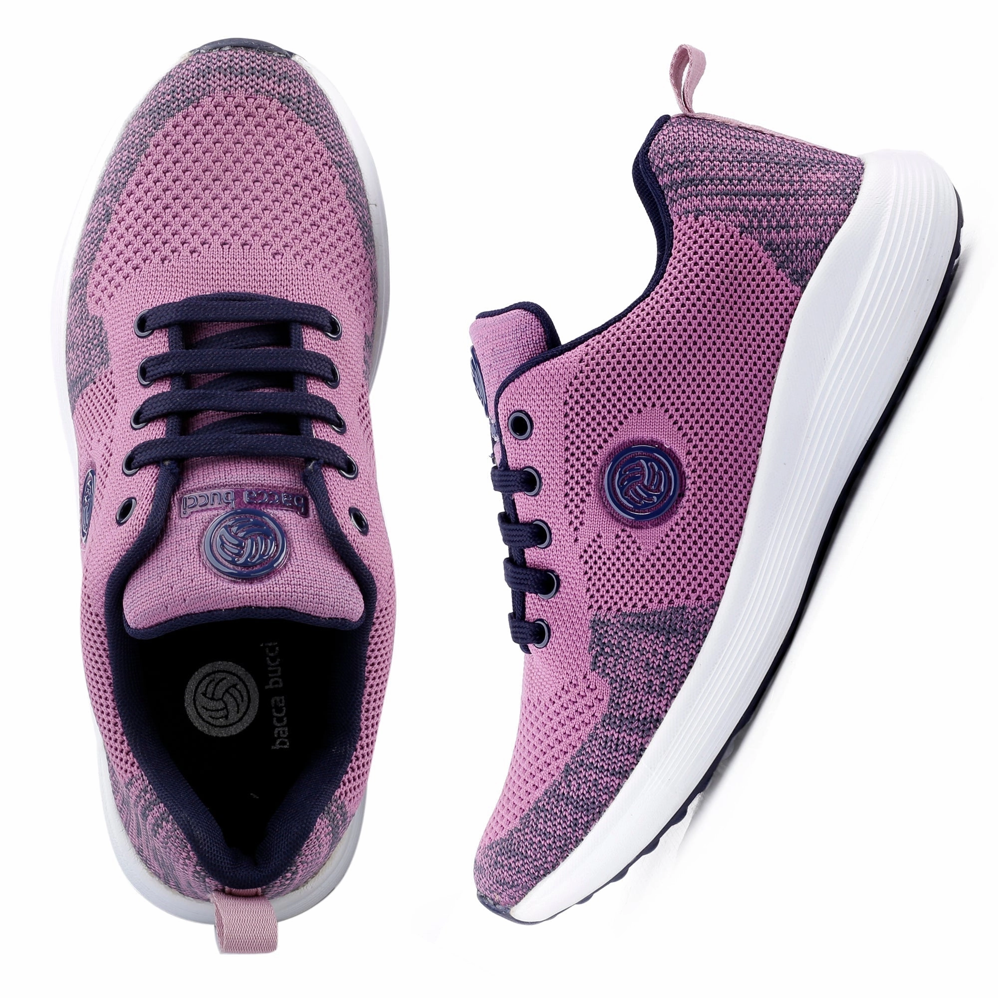 Flow In Motion Flex And Fit Bacca Bucci Tokyo Running Shoes For Women | Pink & Purple Women Walking Shoes