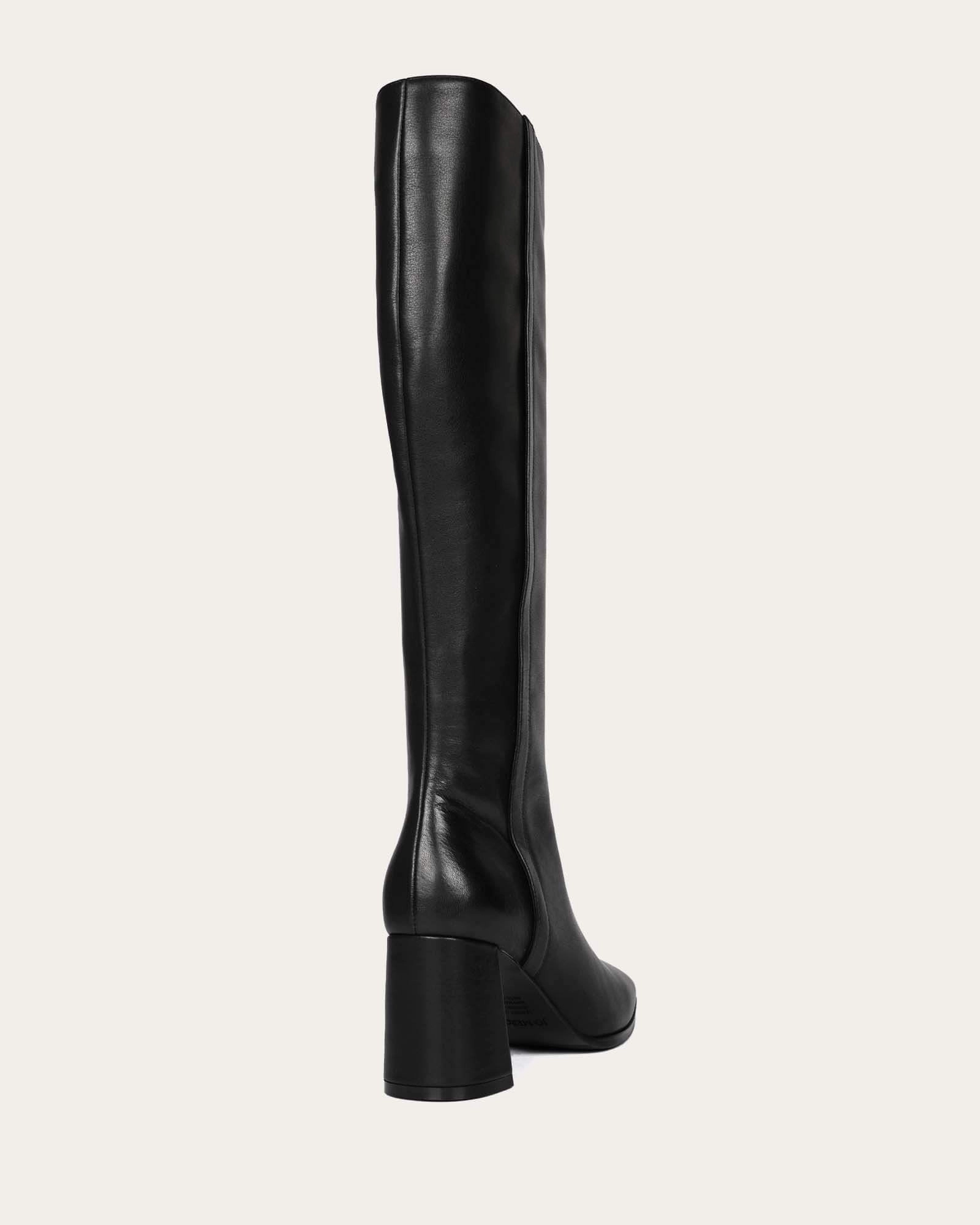 Nellie Knee Boots Black Leather Layer Your World Built For Today