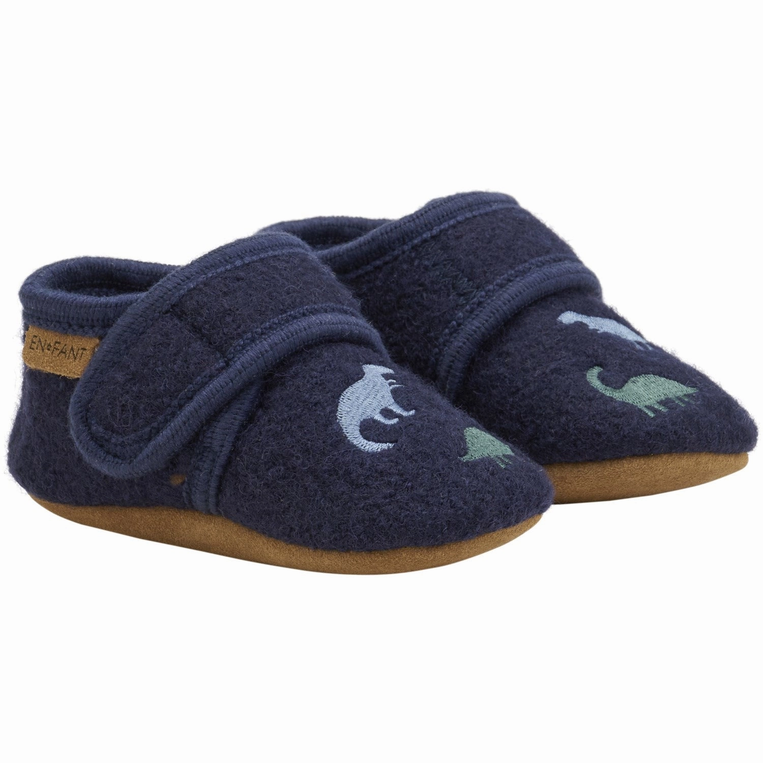 Bold In Simplicity Shift Into Ease En Fant Navy Wool Slippers With Embroidery
