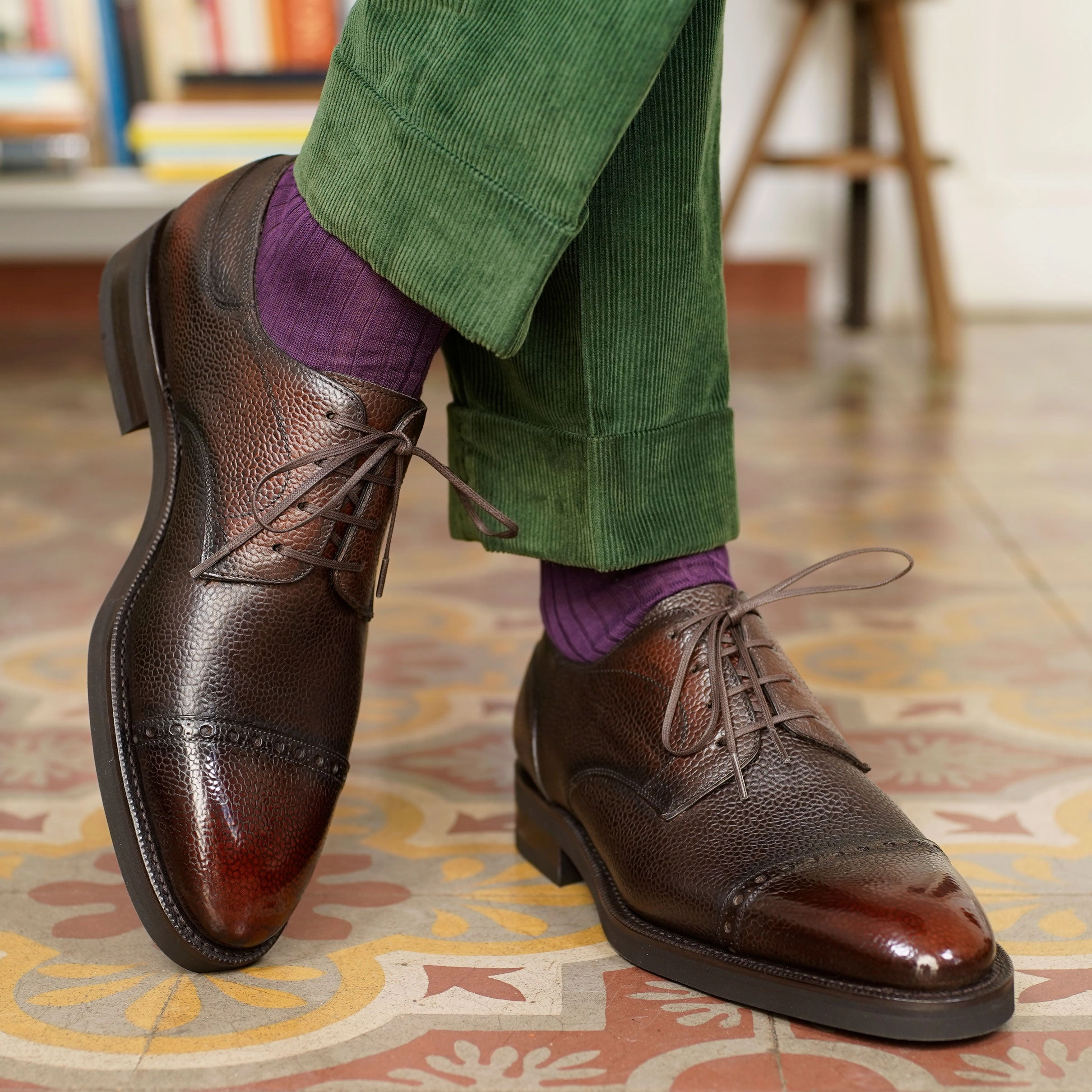 Bernat Brogue Derby - Espresso Patina Form Meets Calm