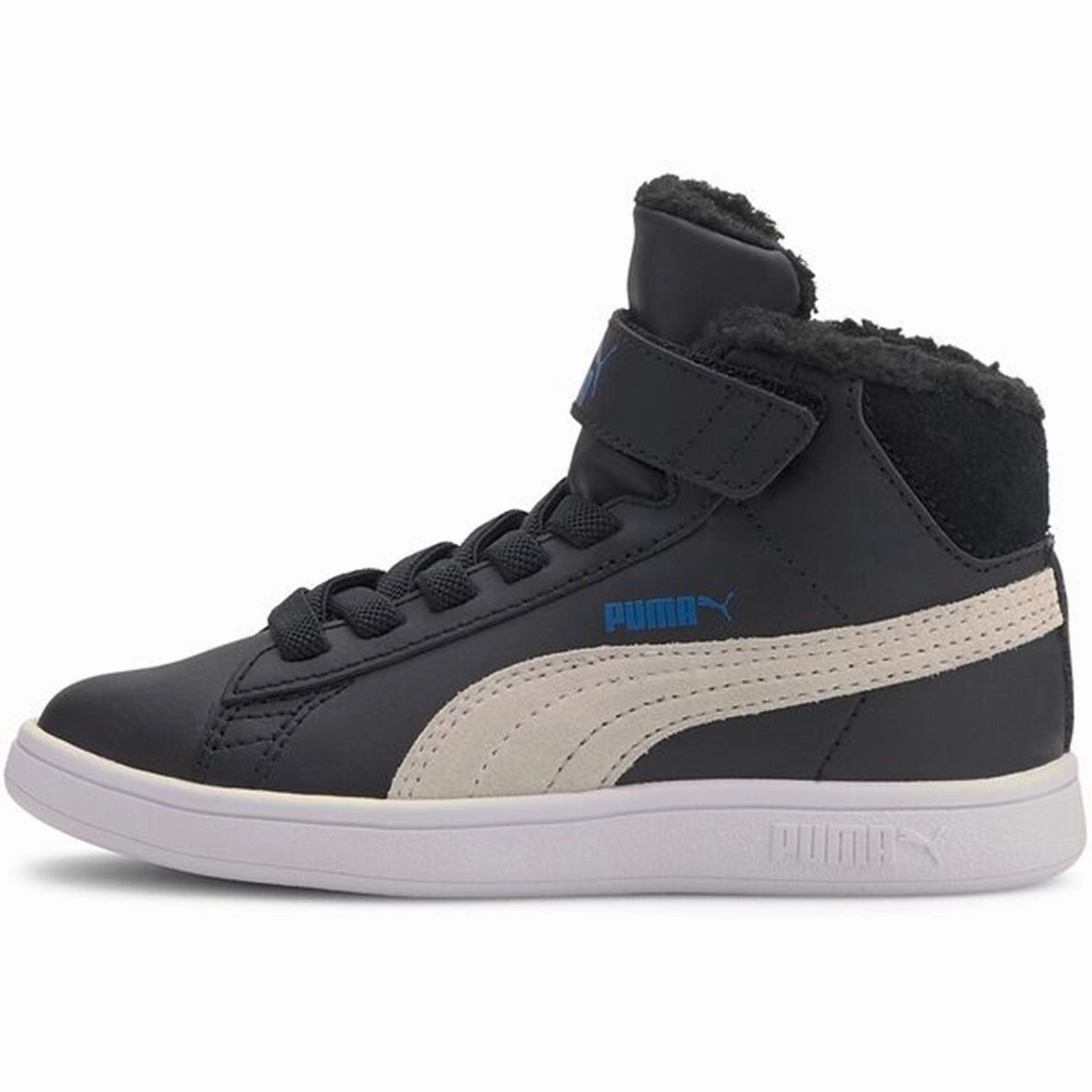 Motion Simplicity Puma Sneakers Smash V2 Mid Fur Black/White