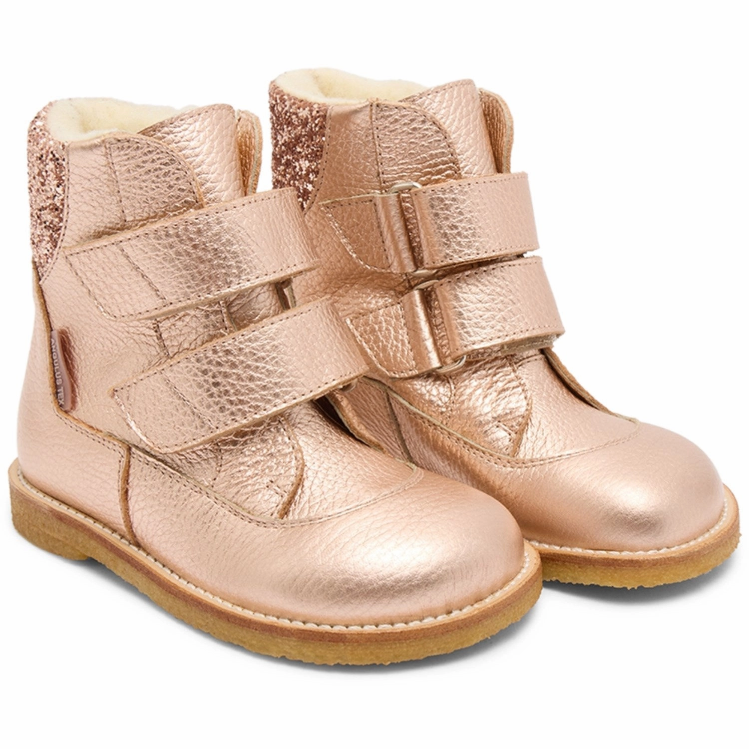 Angulus Copper/Maple Glitter Tex Boot With Velcro Closure Dynamic Presence