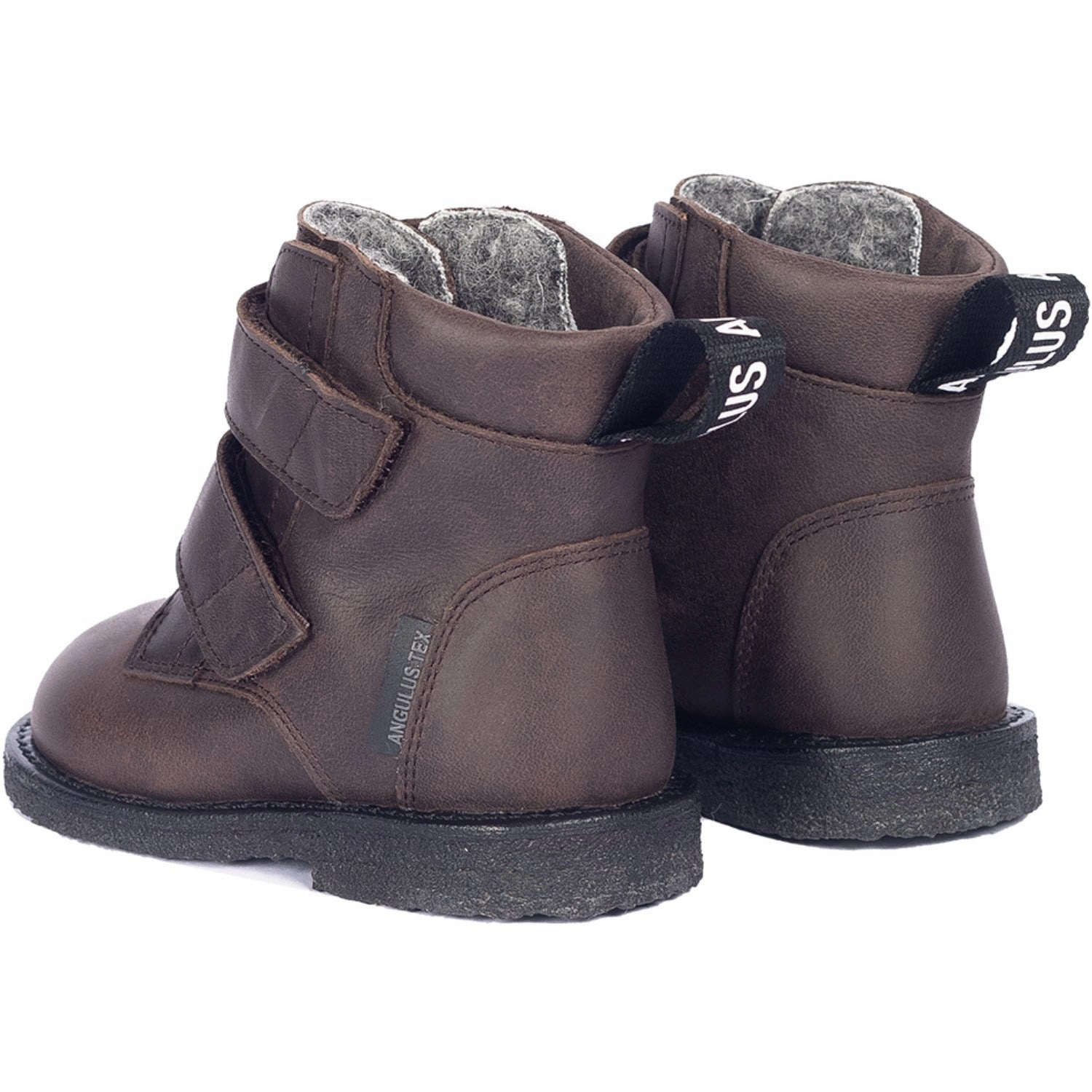 Pure-Fit Gear For Now Angulus Dark Brown Beginner Tex Boot With Logo Tape And Velcro Closure