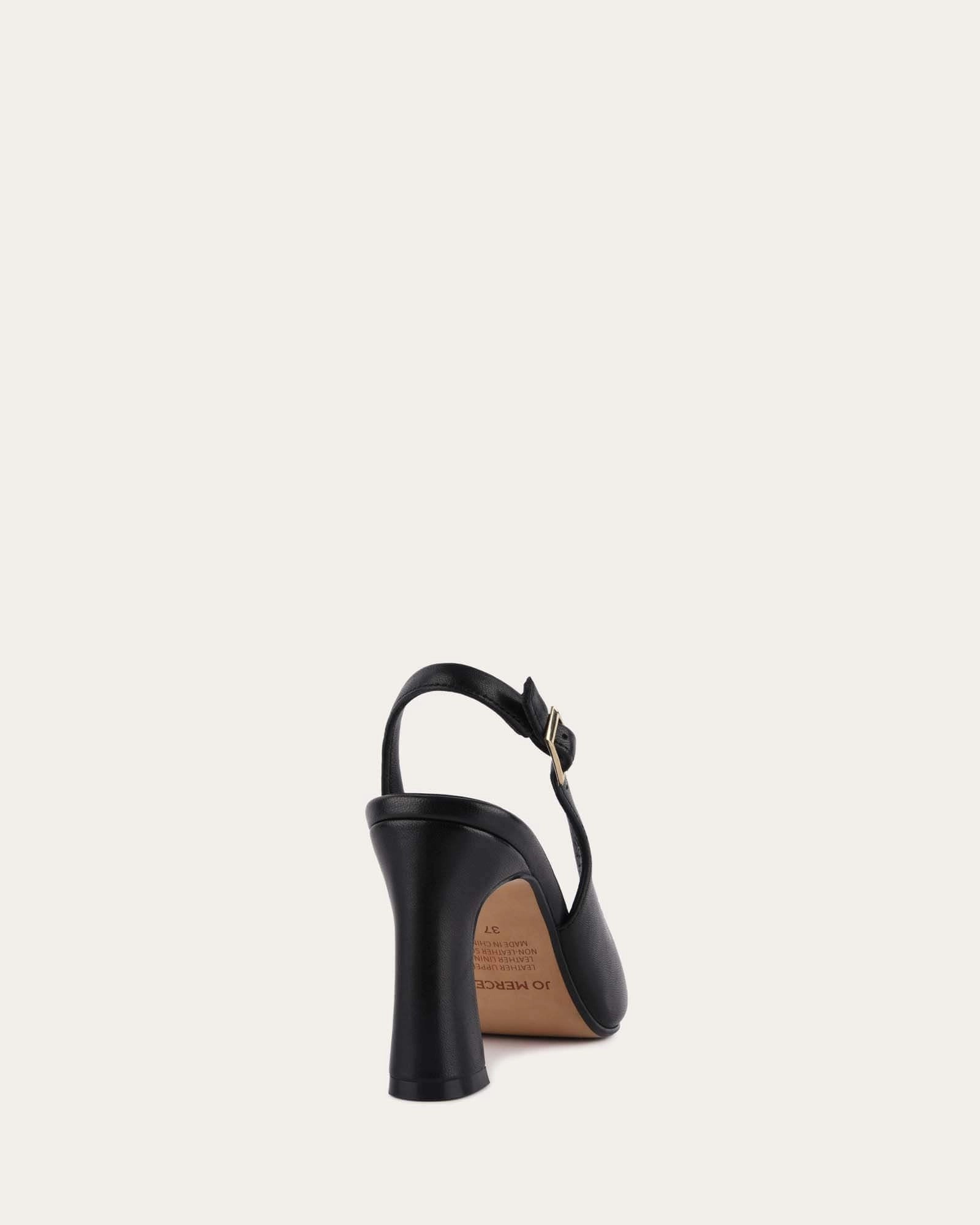 Danica High Heels Black Leather Inspired Layerwear