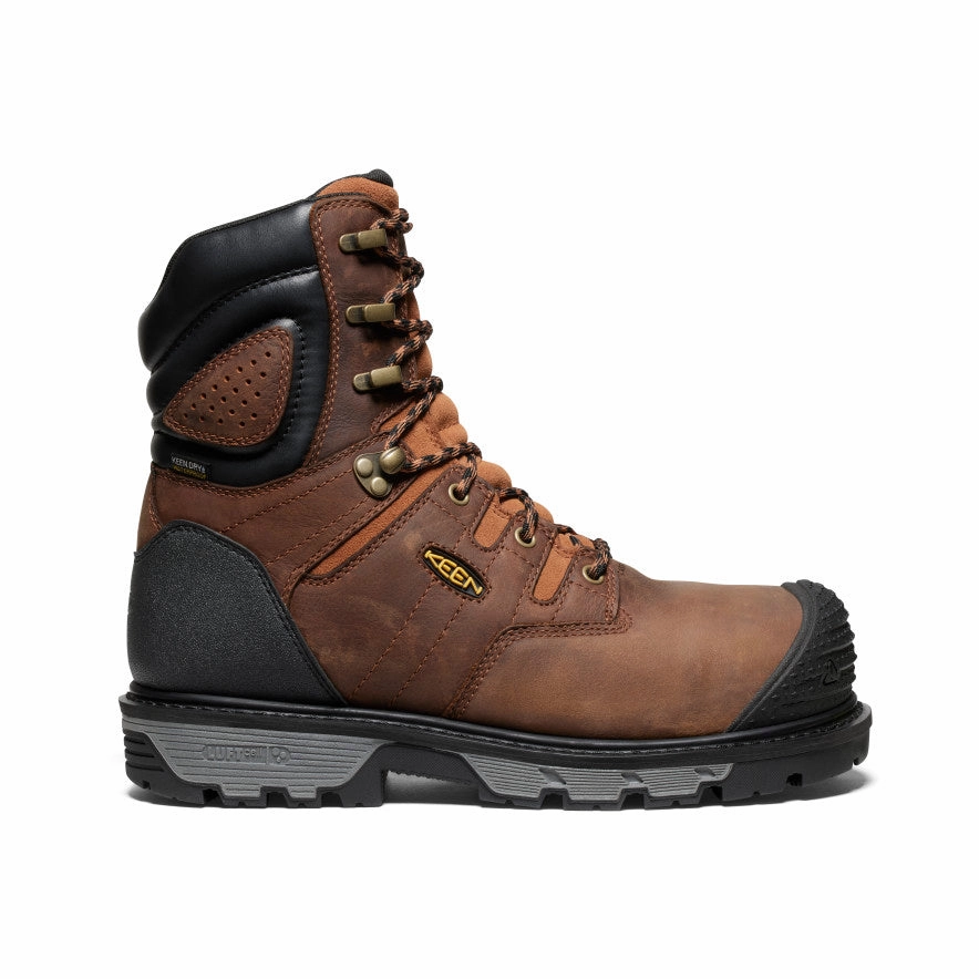 Men'S Camden 8" Insulated Waterproof Boot (Carbon Toe)  |  Leather Brown/Black Elevated Layers Conscious Layers