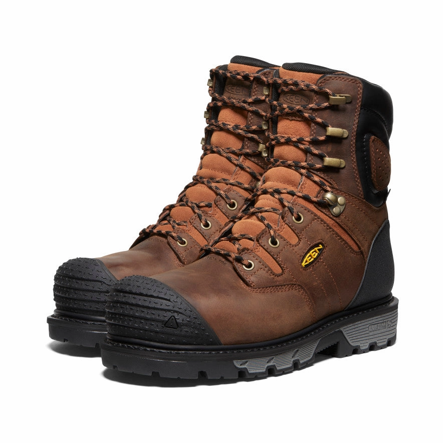 Men'S Camden 8" Insulated Waterproof Boot (Carbon Toe)  |  Leather Brown/Black Modular Wear