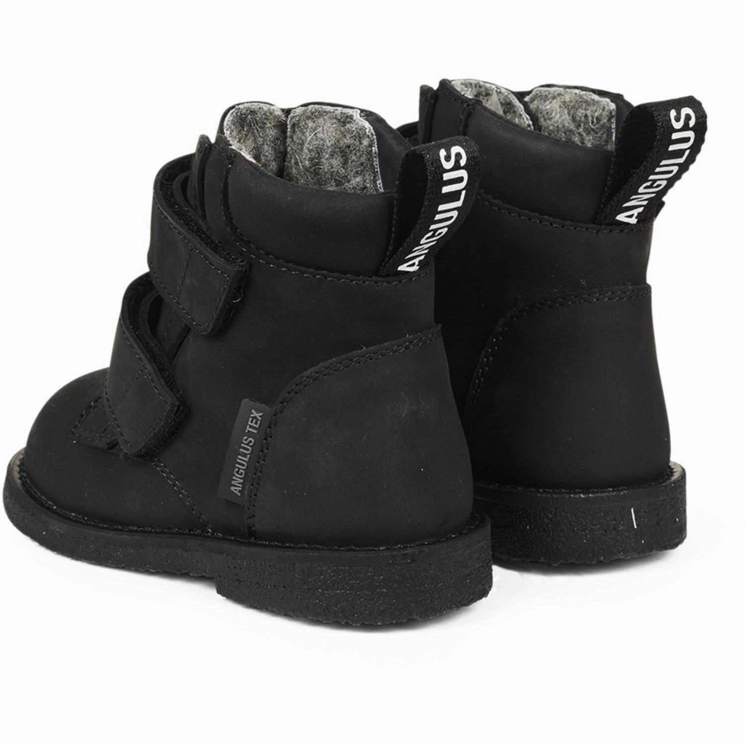 Sleek Citywear Angulus Black Beginner Tex-Boot Med Logo And Velcro Closure