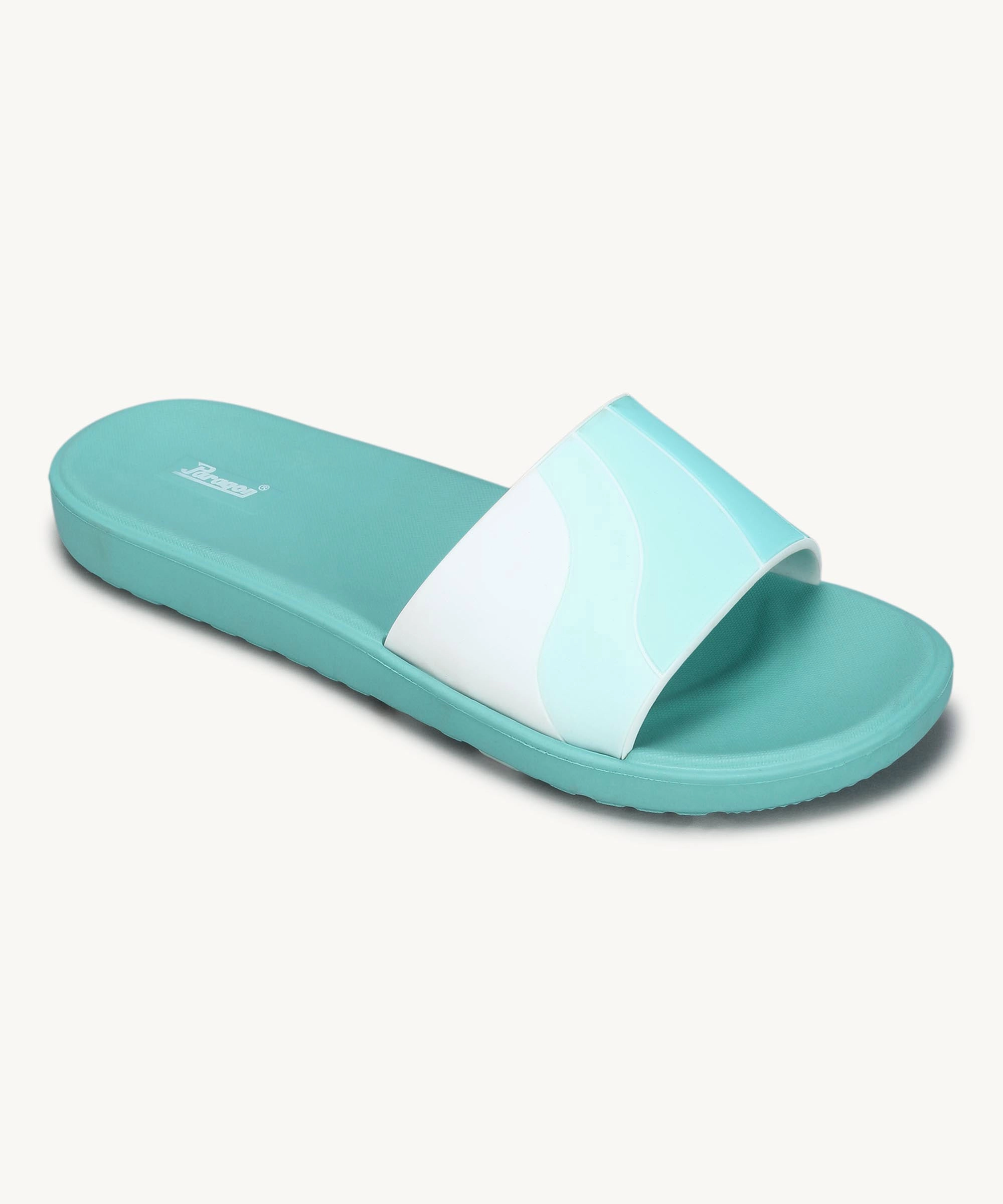 Paragon Women'S Ice Green Sliders With Cushioned Sole For Everyday Use Motion Living