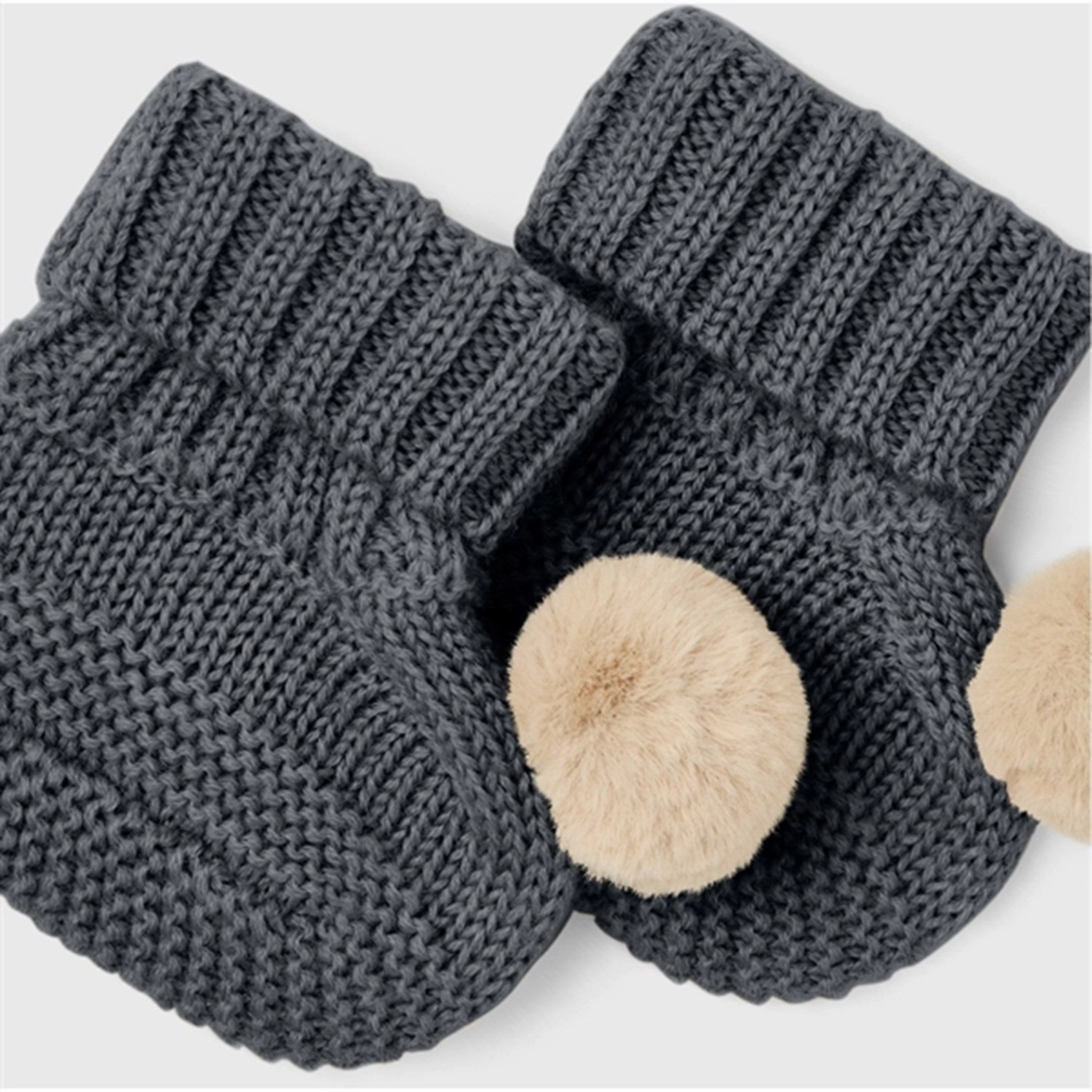 Simplified Life Name It Iron Gate Wrilla Wool Knit Slippers With Pom Pom
