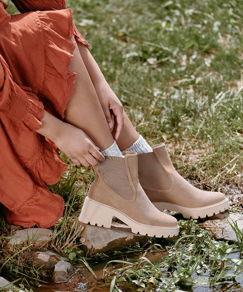 Hawk H20 Wide Booties Mushroom Suede Designed With Rhythm